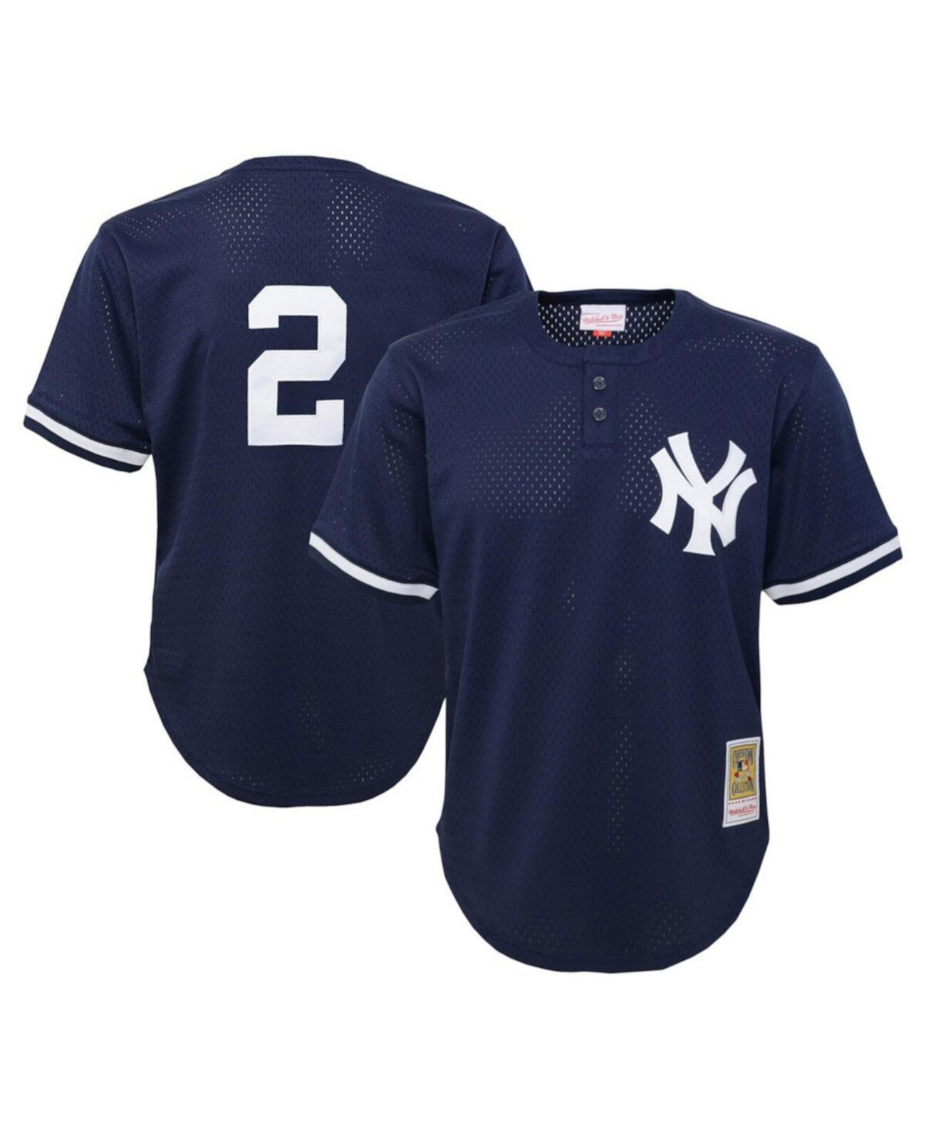 Детская футболка New York Yankees Derek Jeter из сетчатого материала Cooperstown Collection с короткими рукавами Mitchell & Ness