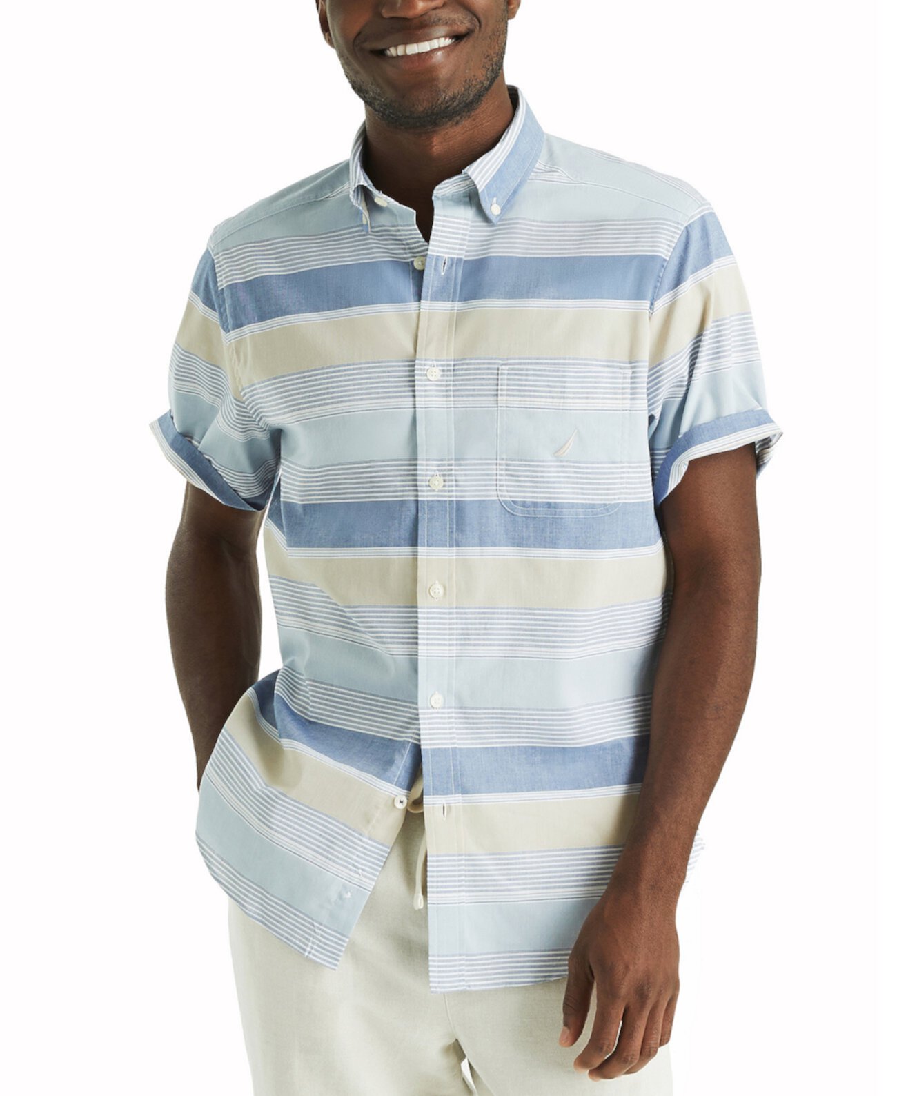 Men's Striped Short Sleeve Shirt Nautica