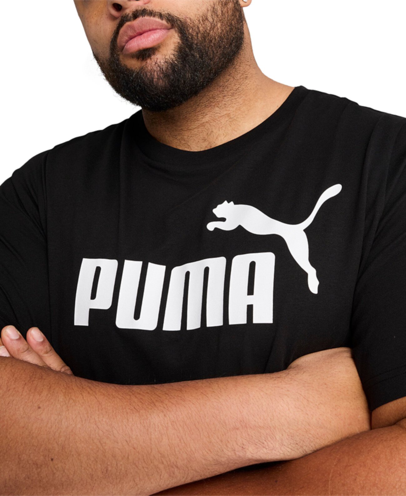 Мужская футболка Puma с логотипом, классического кроя и короткими рукавами, 100% хлопок Puma