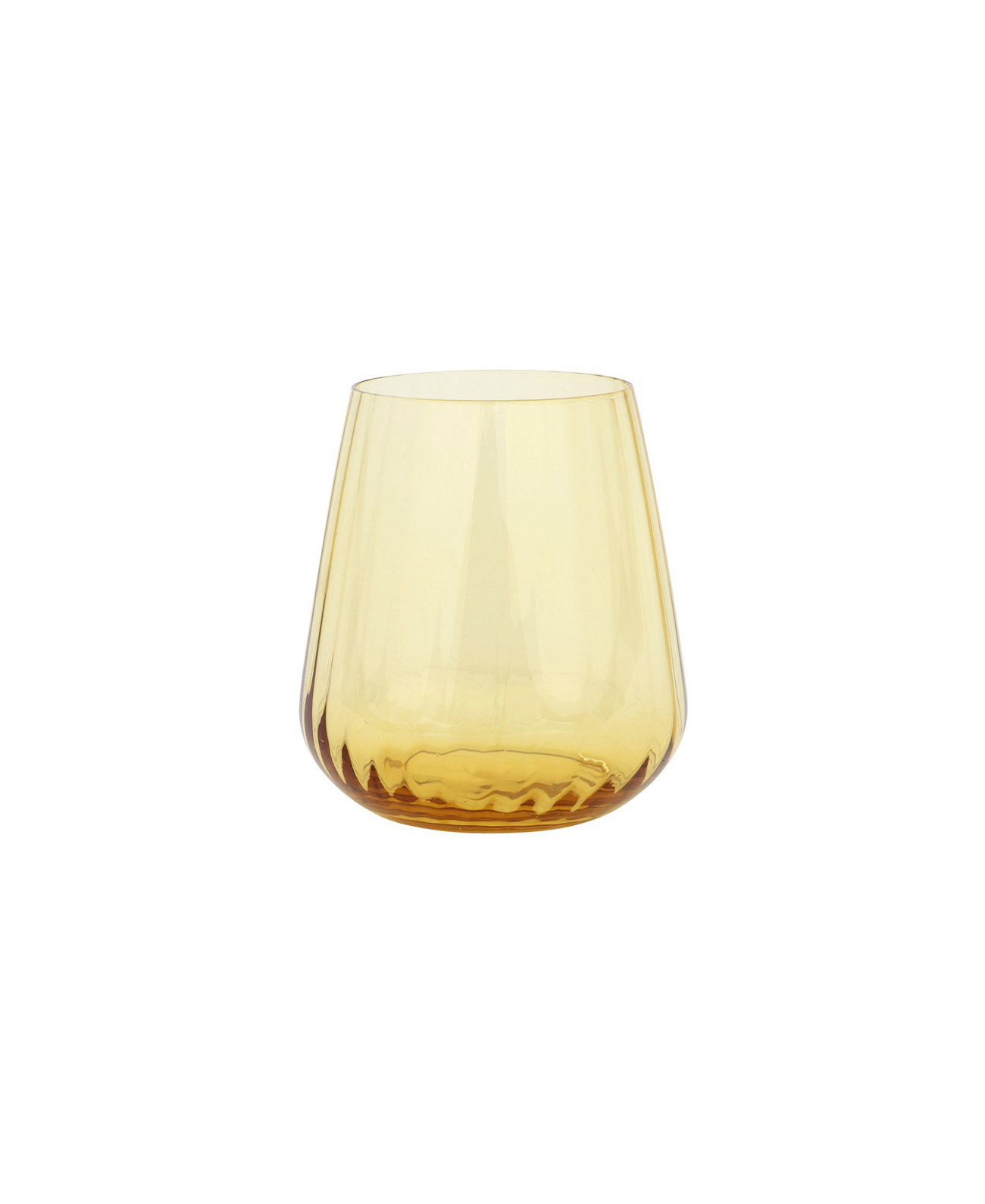 Francesca Amber Double Old Fashioned Glass Vietri