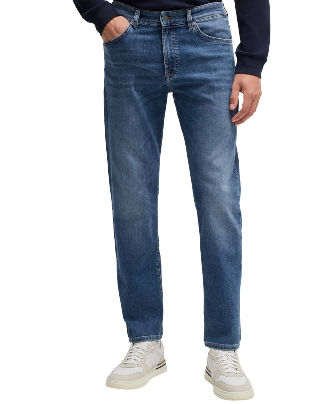 Men's Regular-Fit Super Stretch Tapered Jeans Boss