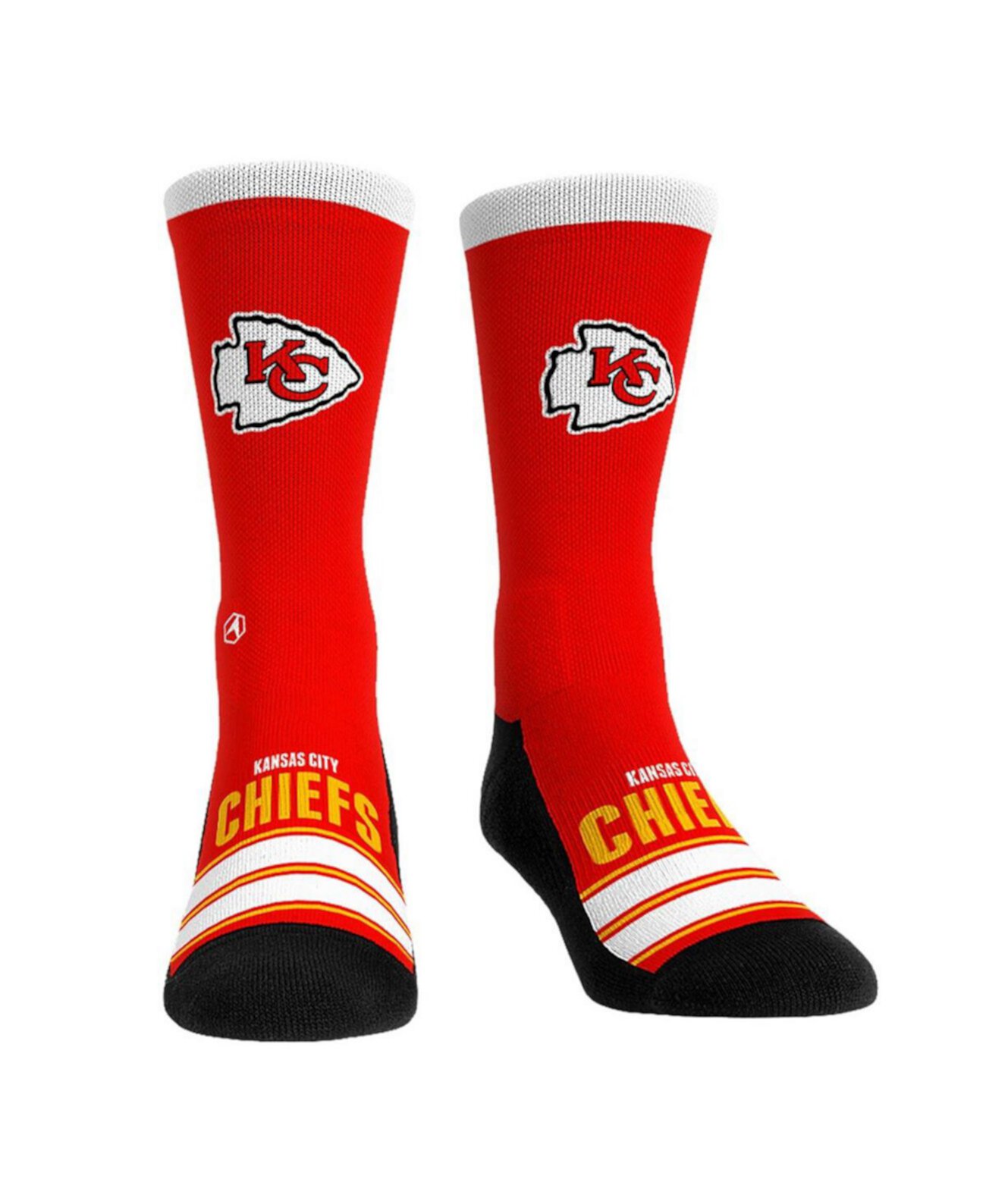 Носки Rock Em' для мужчин и женщин Kansas City Chiefs Gametime Stripe, влагоотводящие и с логотипом команды Rock 'Em