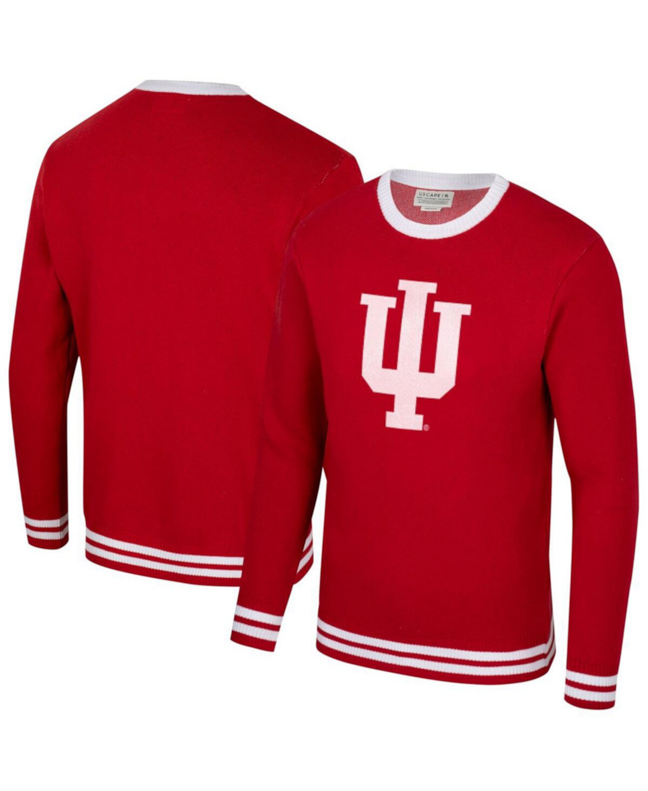 Худи-кардиган с длинными рукавами Indiana Hoosiers Renew Knit из 55% хлопка, 45% полиэстера Uscape Apparel