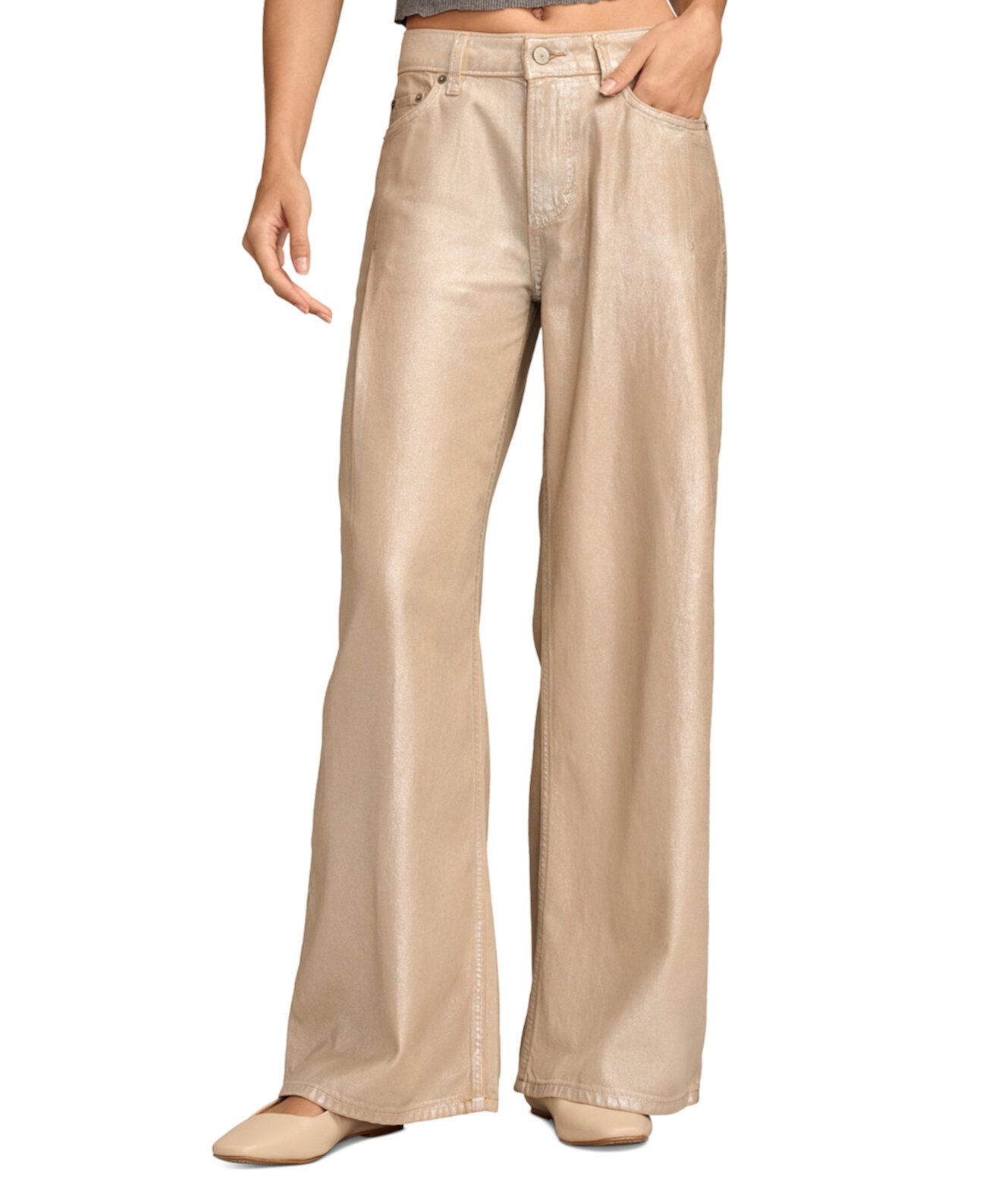 Women's Metallic High Rise Palazzo Jeans Lucky Brand