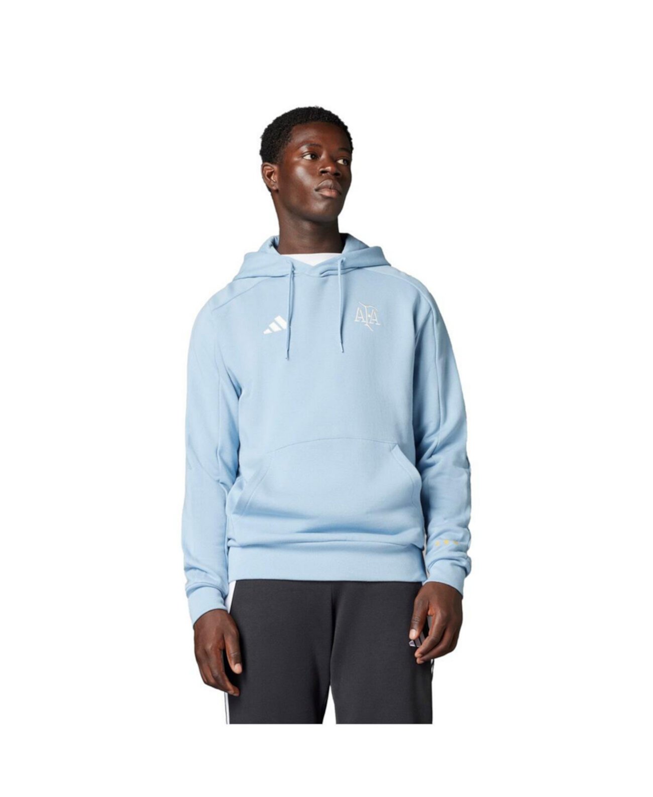 Men's Light Blue Argentina National Team 50th Anniversary DNA Pullover Hoodie Adidas