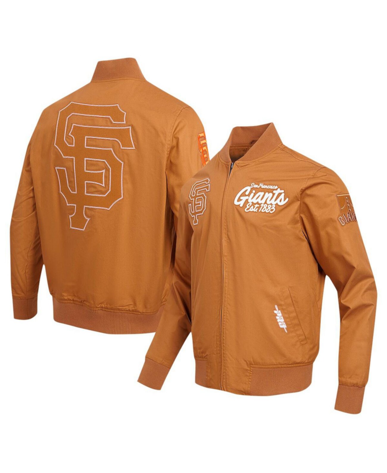 Мужская коричневая куртка San Francisco Giants Paint The City с полным замком и вышивкой Pro Standard Pro Standard