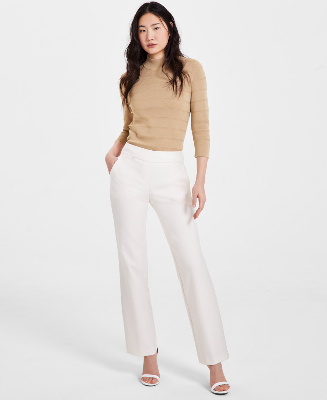 Women's Grace Mid Rise Straight-Leg Pants Anne Klein