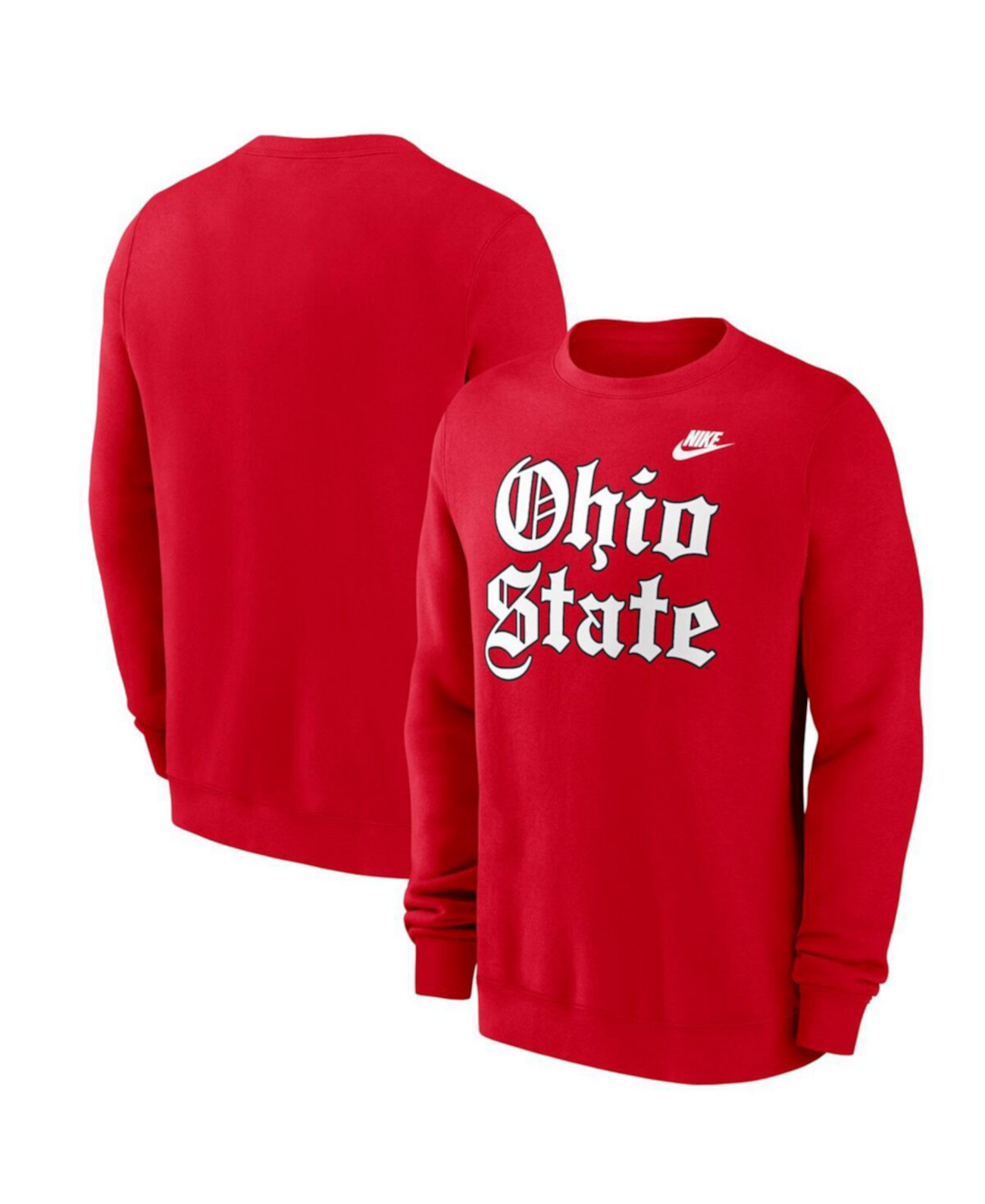 Men's Scarlet Ohio State Buckeyes Old English Fleece Sweatshirt Nike