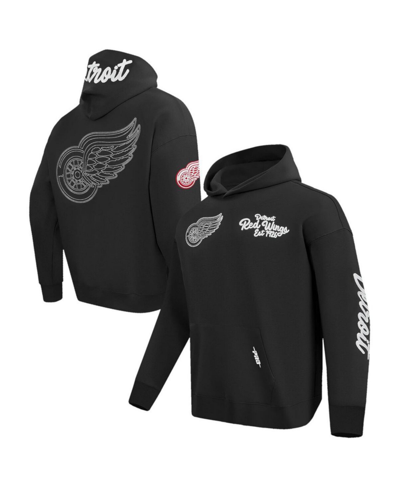 Men's Black Detroit Red Wings Paint the City Pullover Hoodie Pro Standard