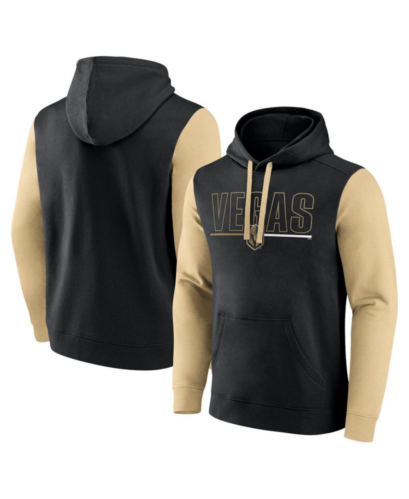 Men's Black Vegas Golden Knights Deliver Fleece Pullover Hoodie Logo Athletic