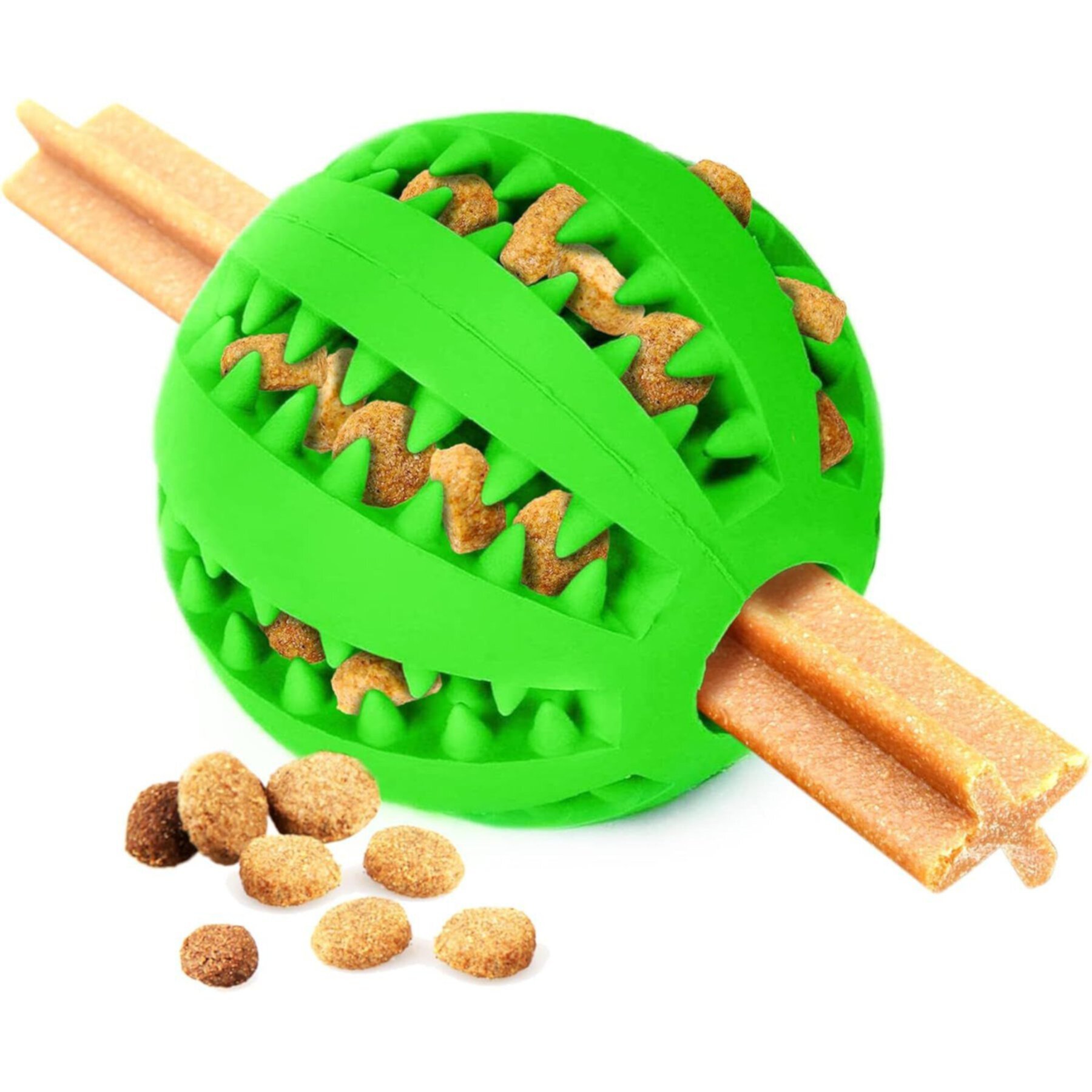 SunGrow Interactive Chew Ball Treat Dispenser Dog & Cat Teething Toy SunGrow