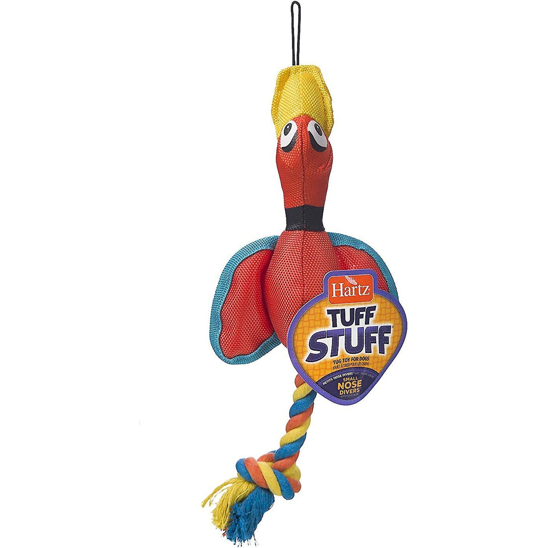 Hartz Tuff Stuff Nose Driver Duck Squeaky Dog Toy Hartz