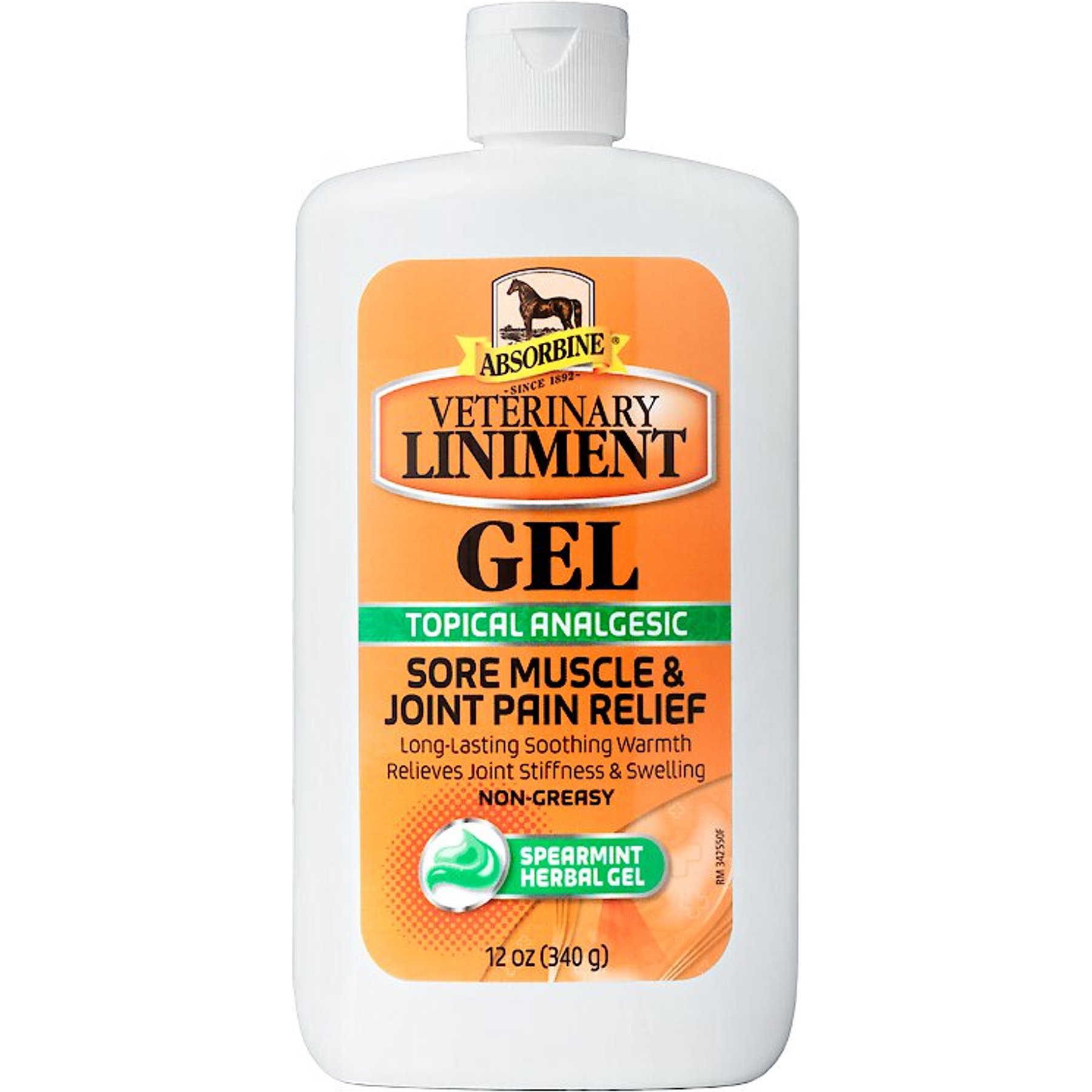 Absorbine Veterinary Sore Muscle & Joint Pain Relief Horse Liniment Gel Absorbine