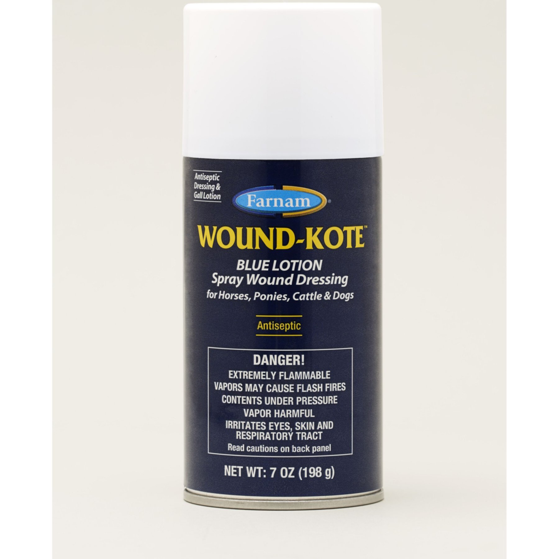 Farnam Wound-Kote Blue Dressing Lotion Spray for Horses & Dogs, 7-fl oz bottle Farnam