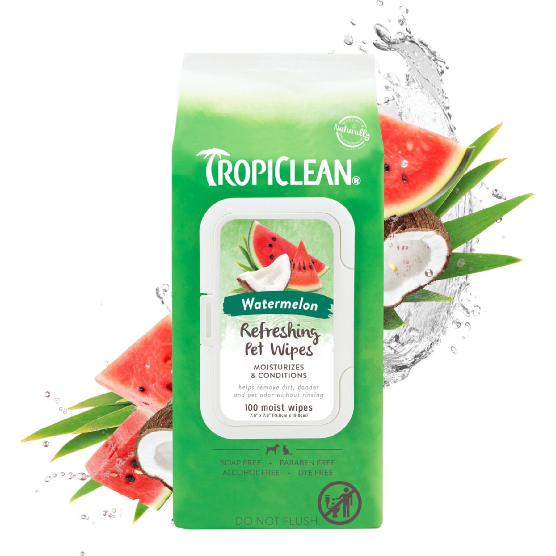 TropiClean Deodorizing Hypo Allergenic Dog & Cat Wipes TropiClean