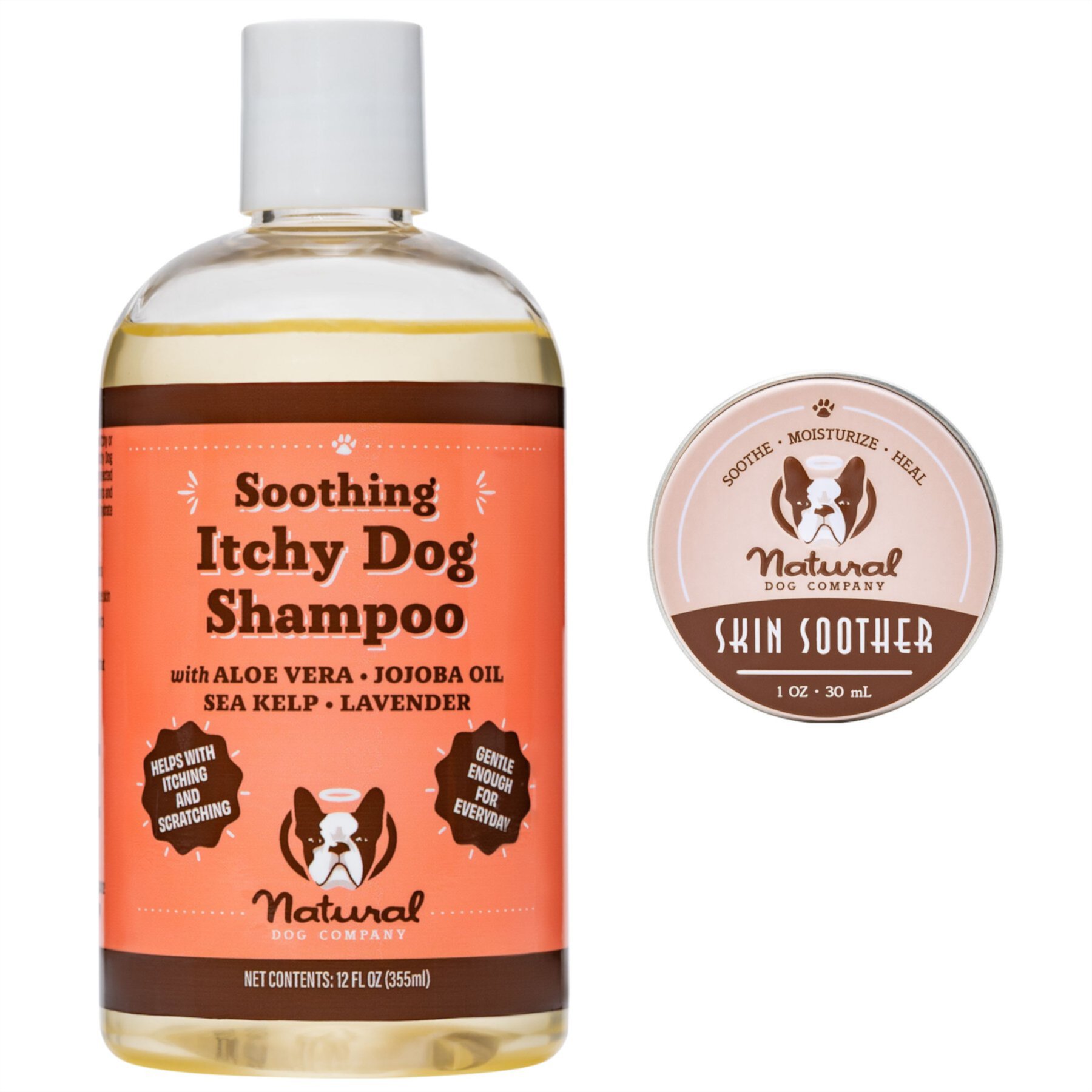 Natural Dog Company Skin Soother Dog Healing Balm & Natural Dog Company Itchy Dog Shampoo Natural Dog Company