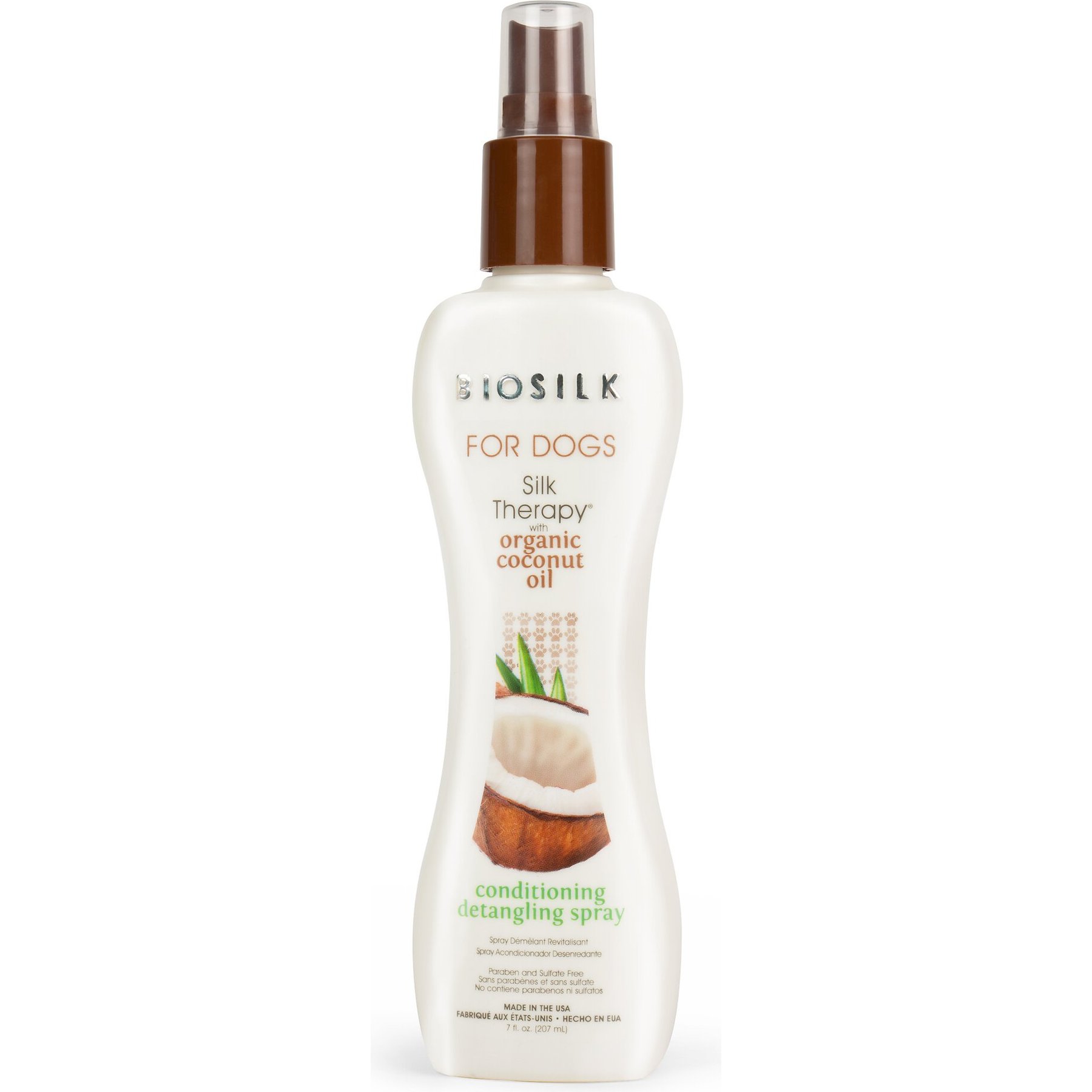 BioSilk Silk Therapy Organic Coconut Oil Conditioning & Detangling Dog Spray Biosilk