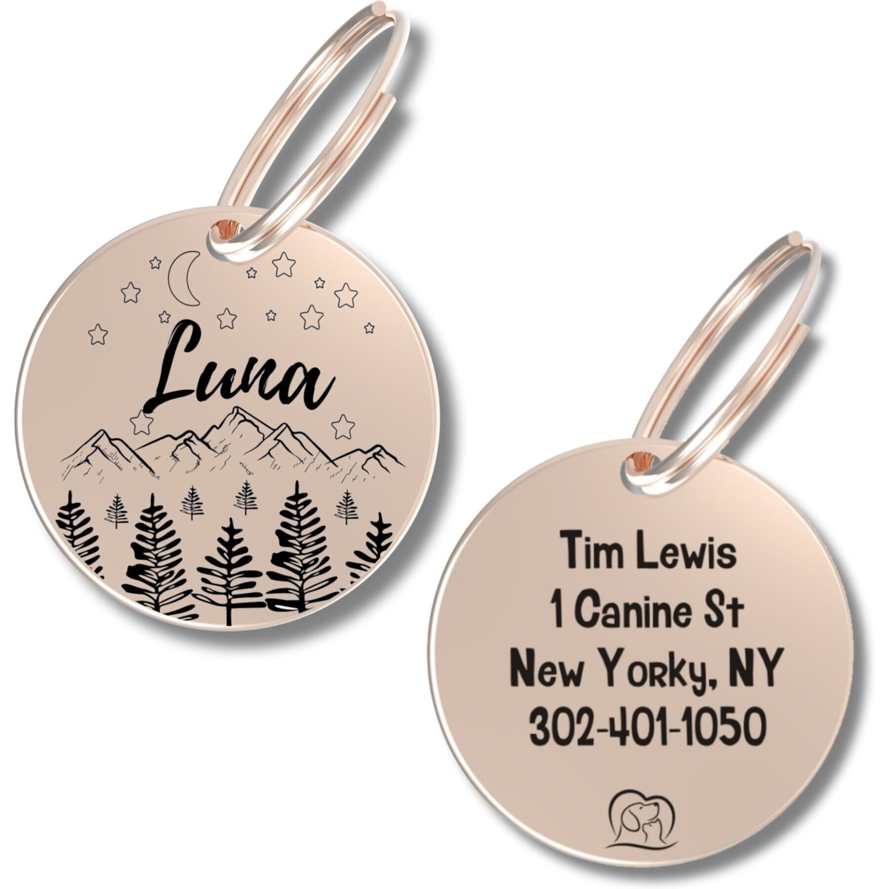 PawFurEver Circle Personalized Dog ID Tag PawFurEver