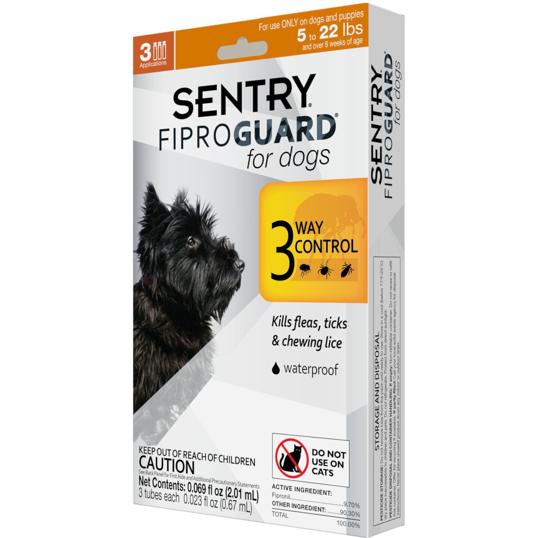 Sentry FiproGuard Flea & Tick Spot Treatment for Dogs, 45-88 lbs Sentry