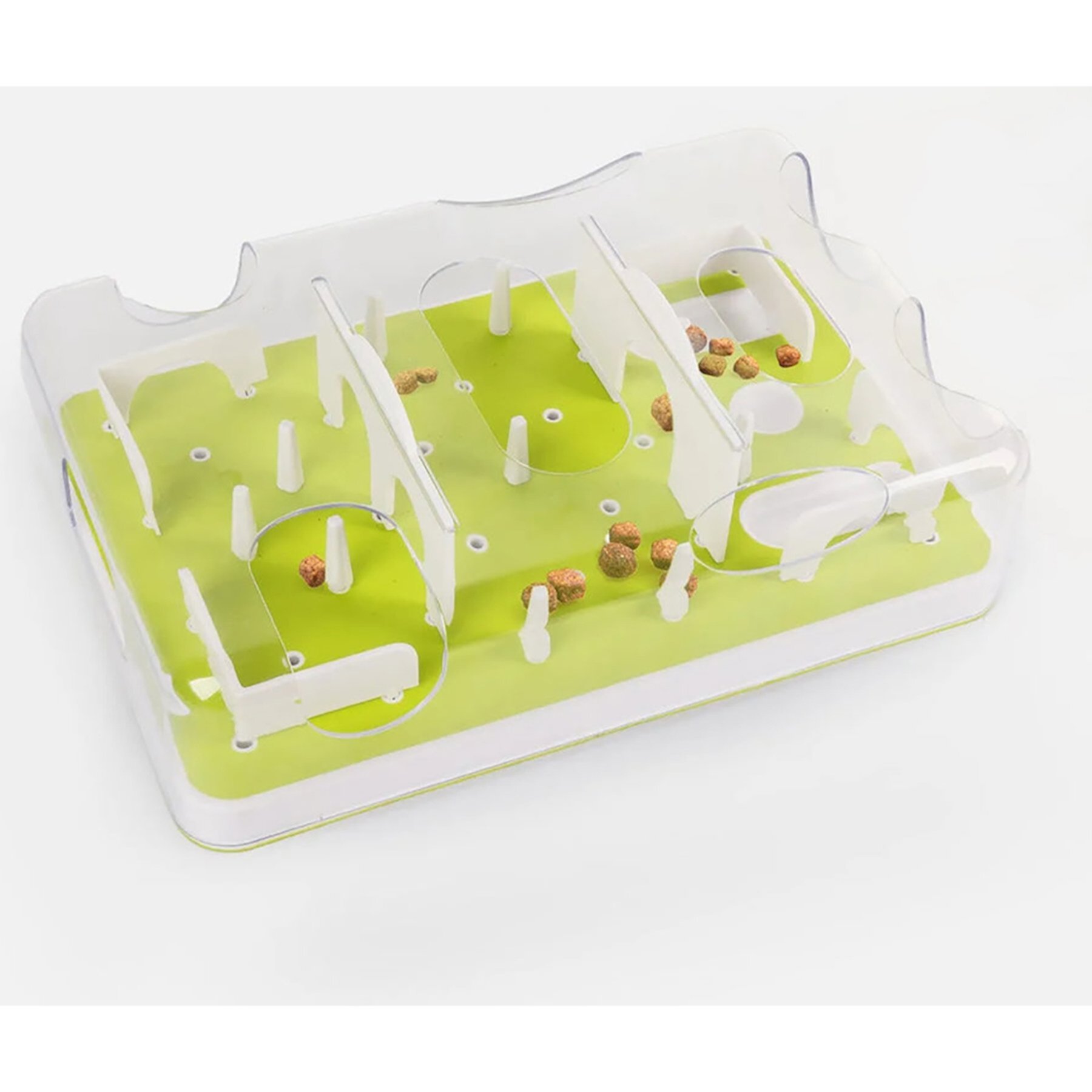 allforpaws Interactives Cat Puzzle Feeder Toy, Green allforpaws