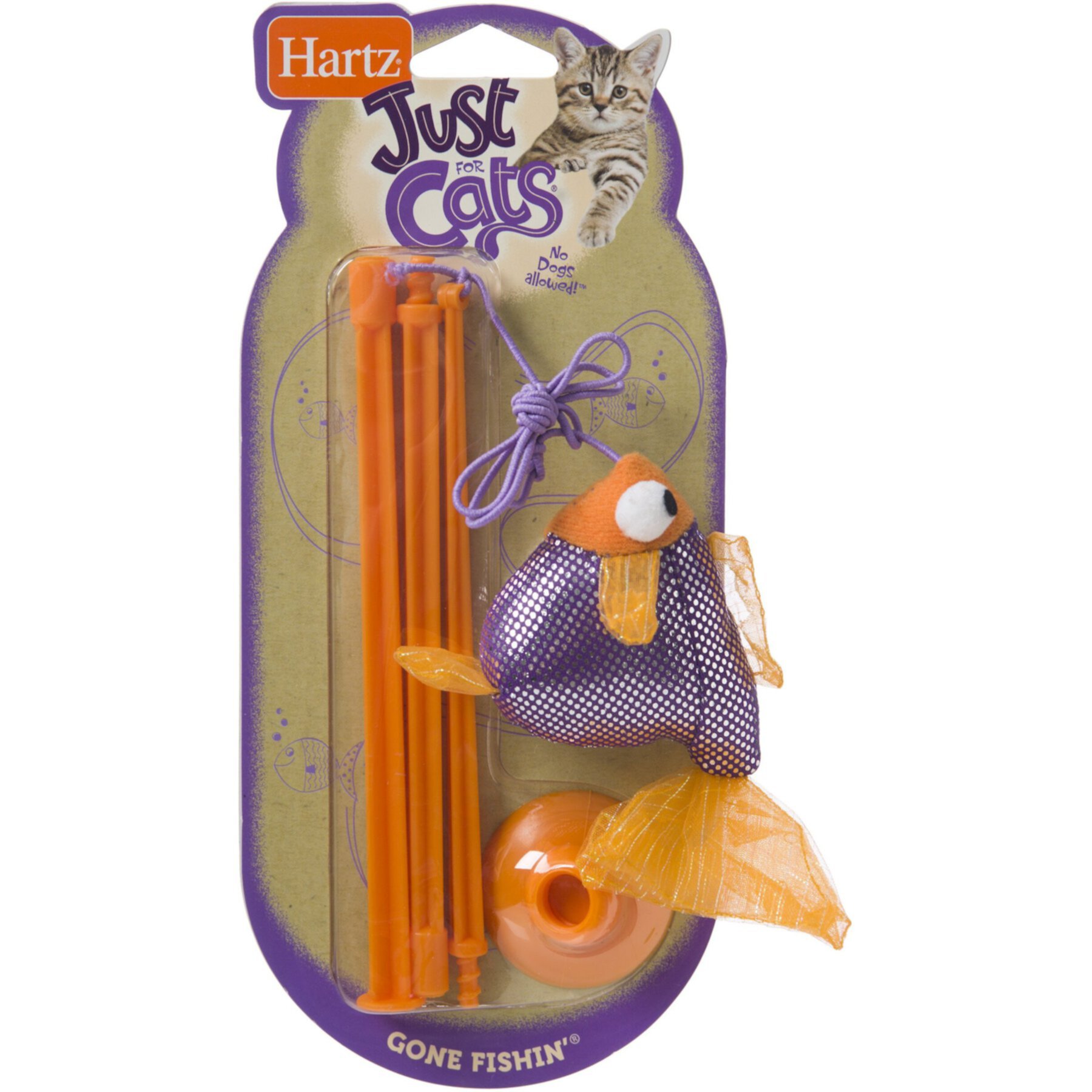 Hartz Just for Cats Gone Fishin' Cat Wand Toy with Catnip, Color Varies Hartz