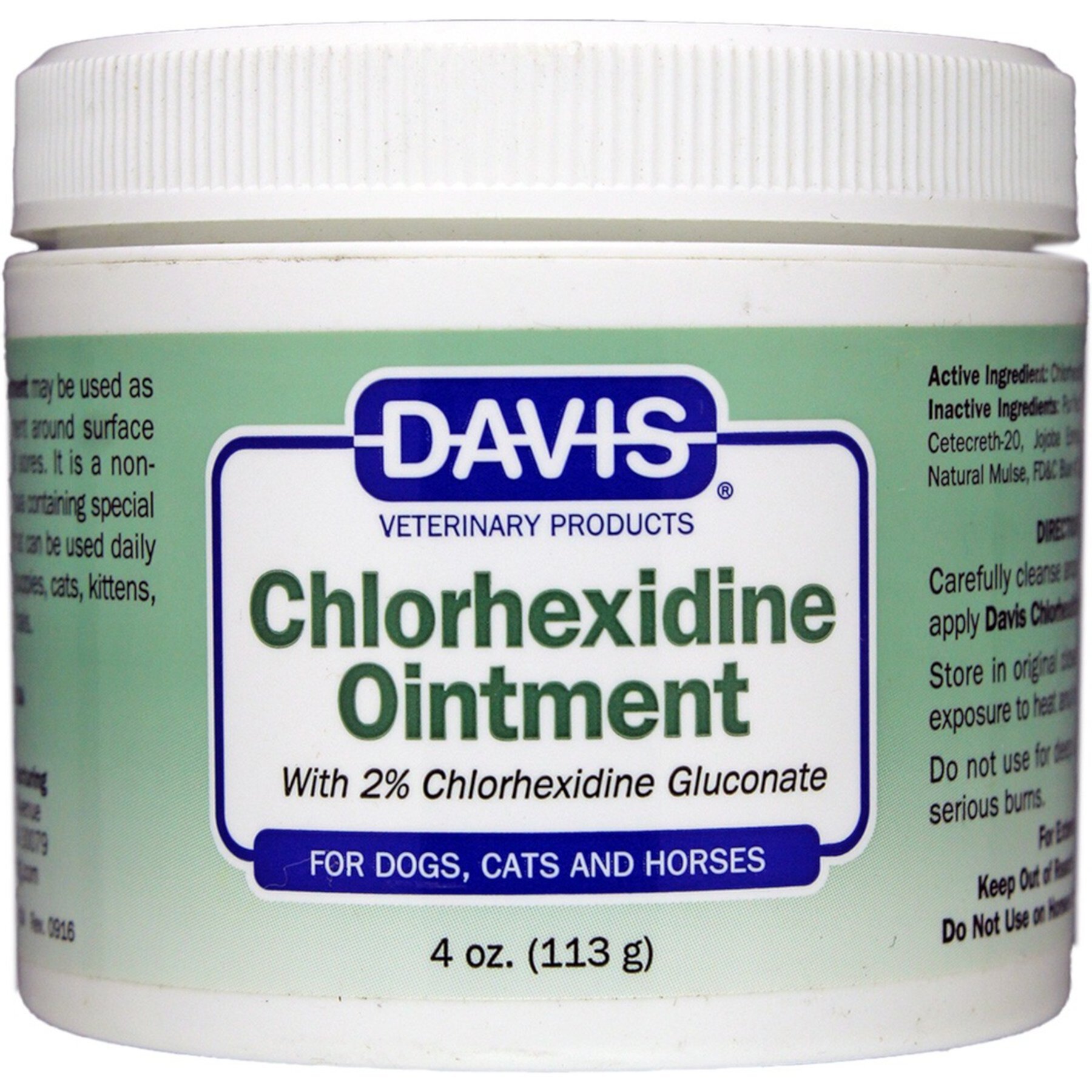 Davis Chlorhexidine Skin Care Ointment for Dogs & Cats Davis