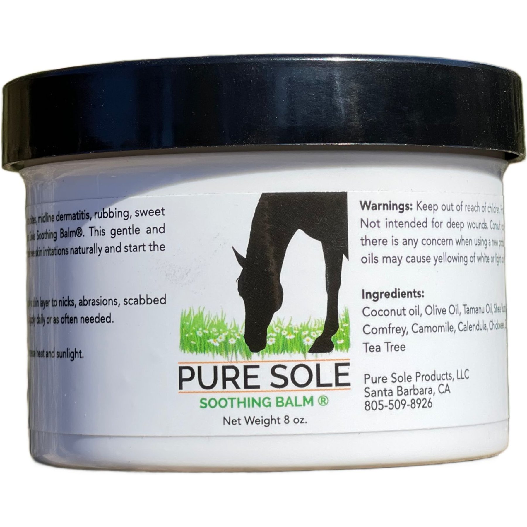 Pure Sole Hoof Soothing Horse Balm, 8-oz tub Pure Sole Hoof