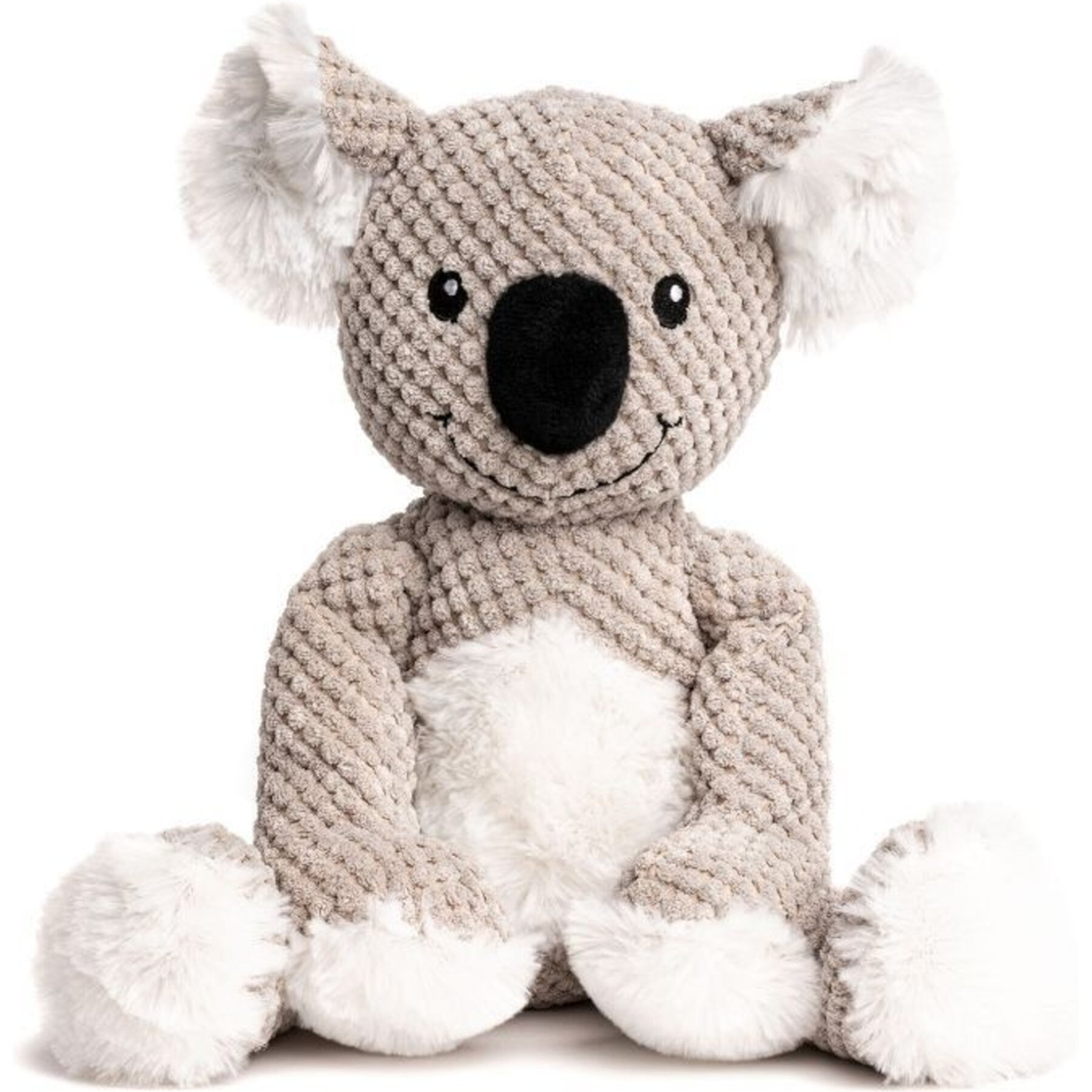 fabdog Floppy Koala Squeaky Plush Dog Toy, Gray fabdog