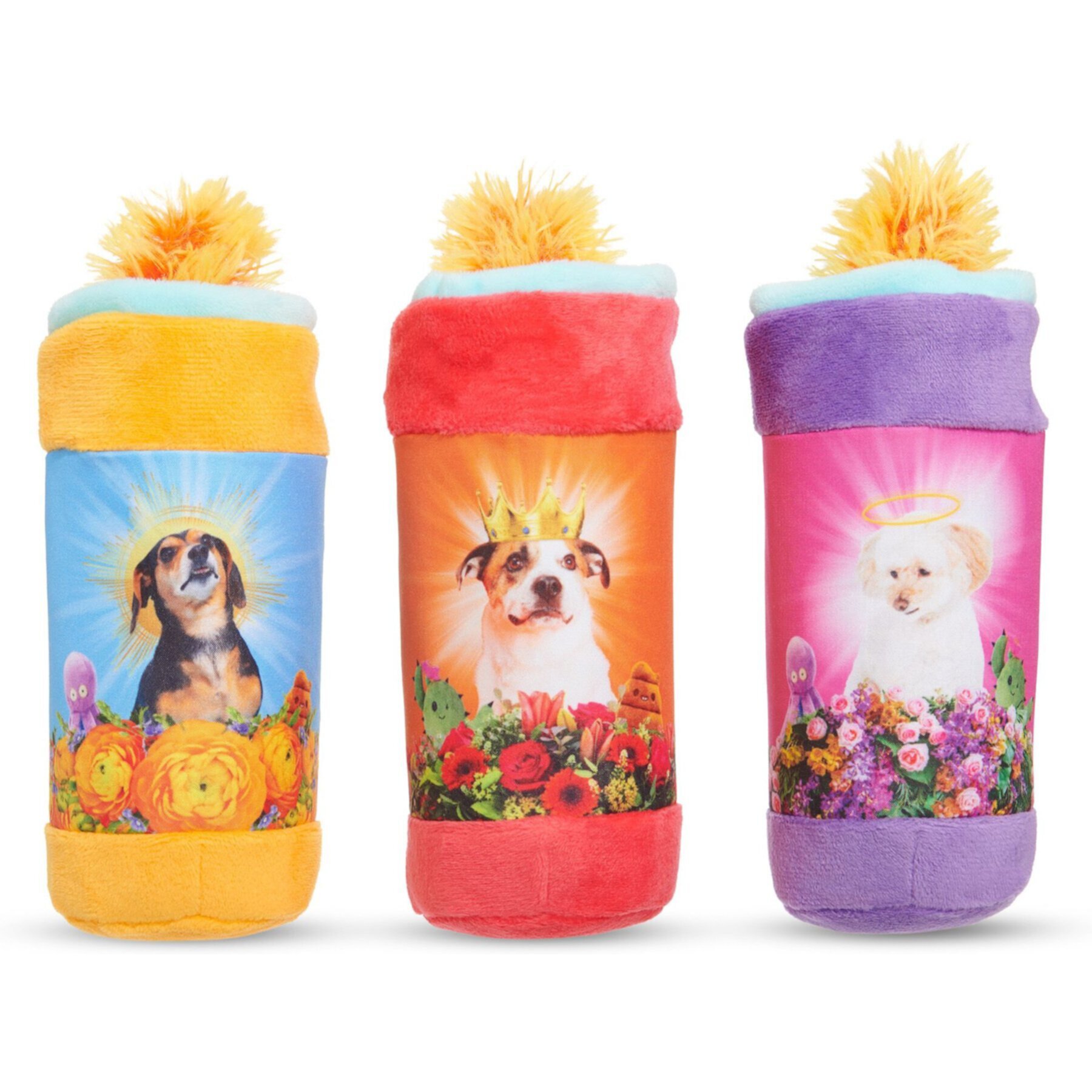 BARK Player Candles Multi-Part Squeaky Plush Dog Toy Bark