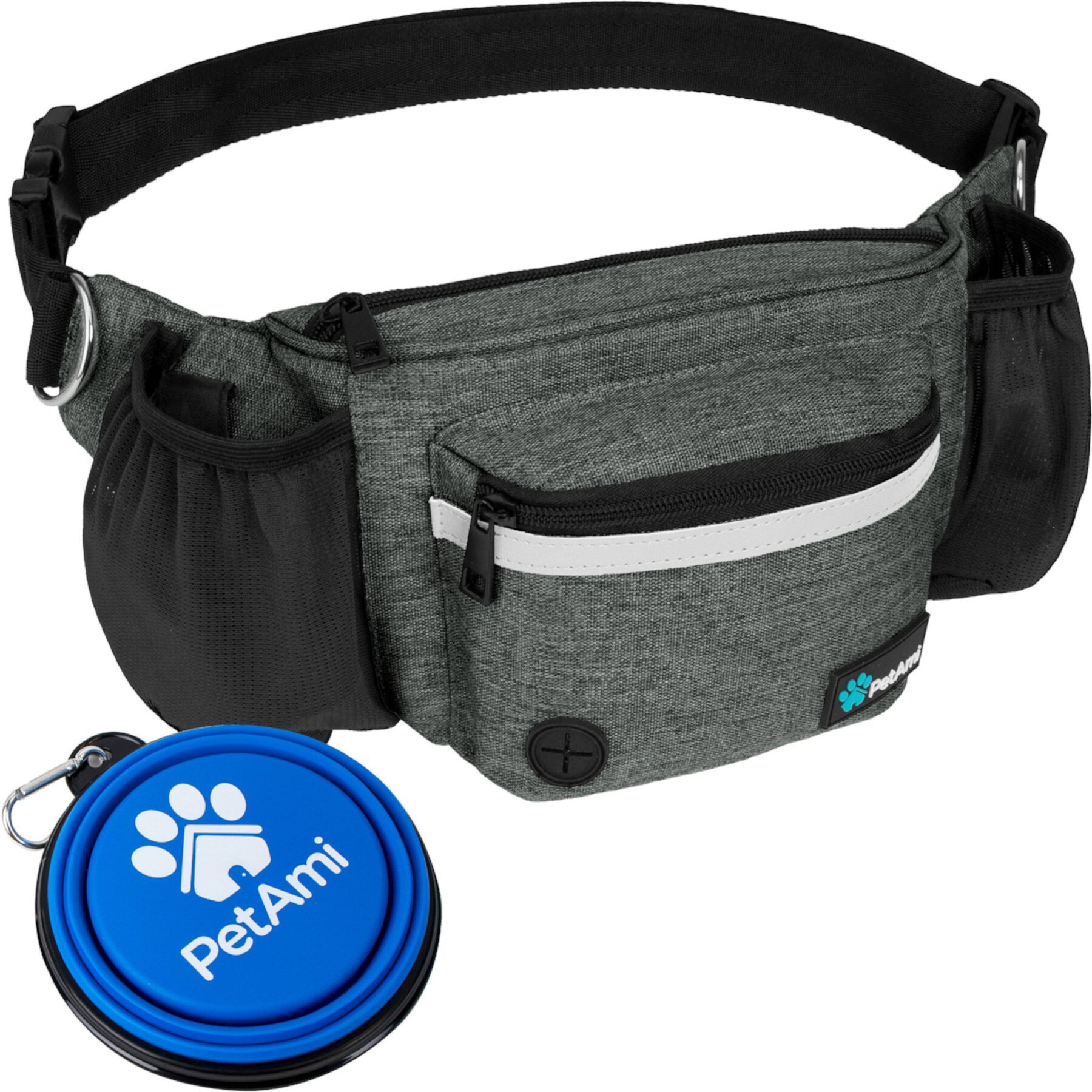 PetAmi Dog & Cat Fanny Pack with Travel Bowl PetAmi