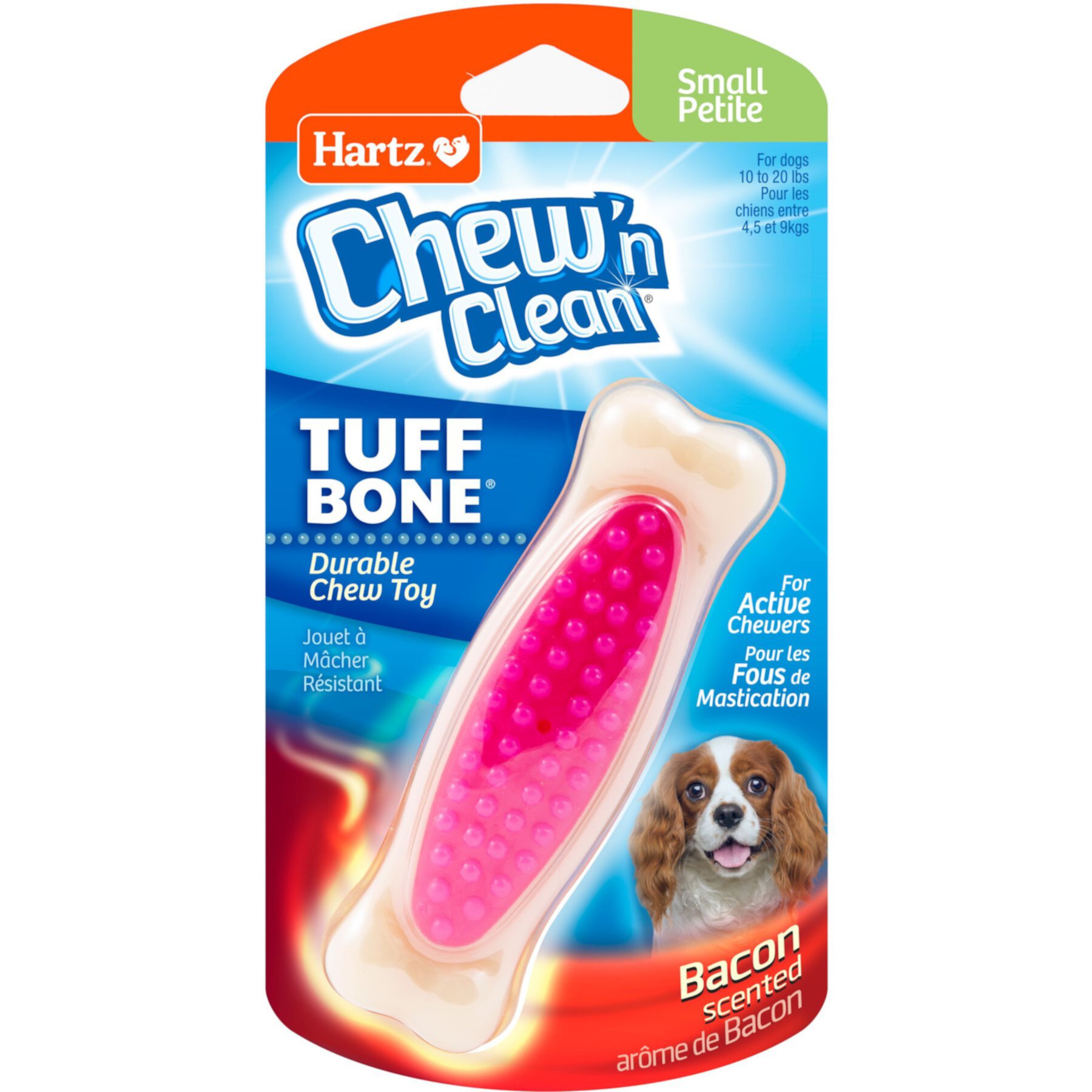 Hartz Chew 'n Clean Tuff Bone Tough Dog Chew Toy Hartz