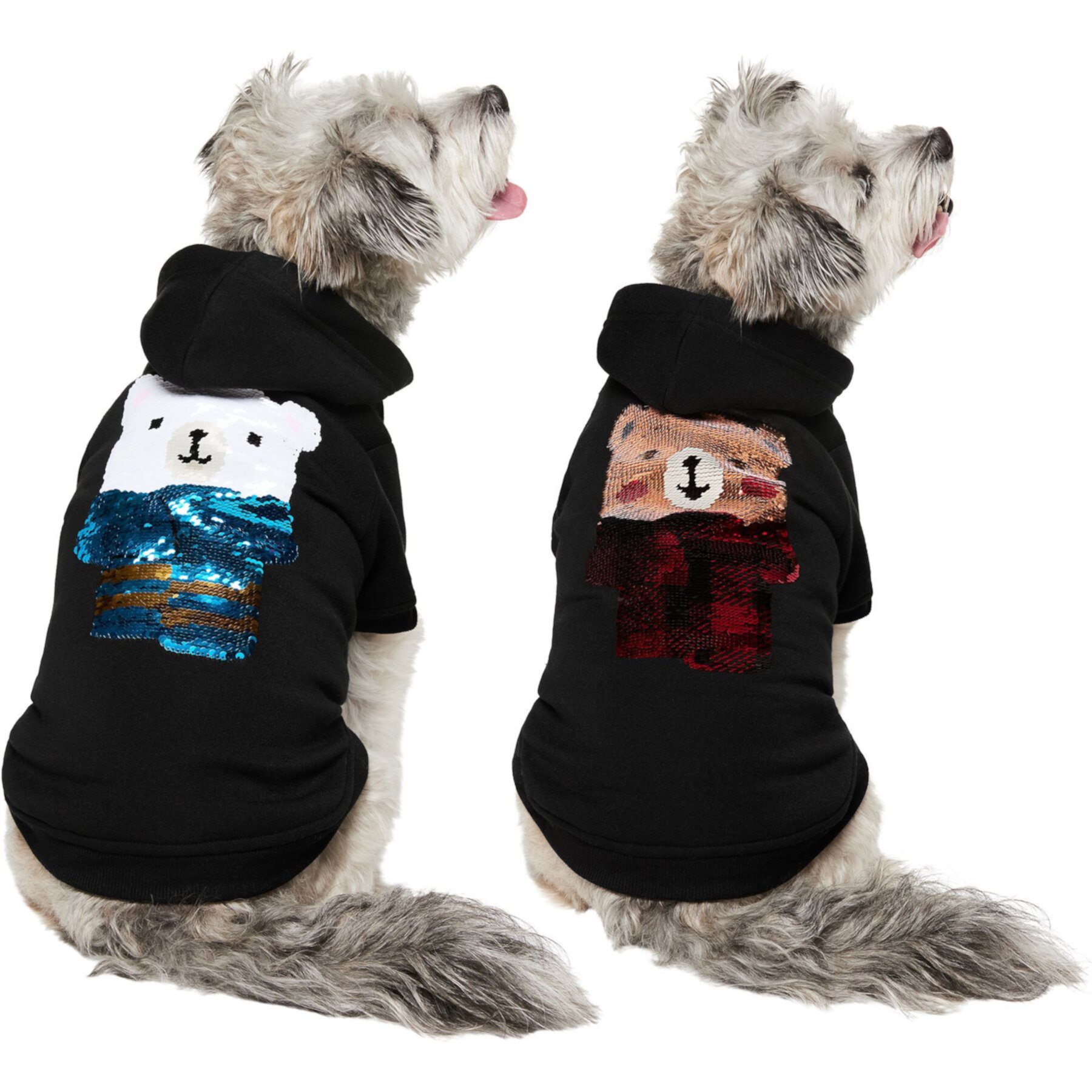 Frisco Holiday Bears Flip Sequin Dog & Cat Hoodie Frisco