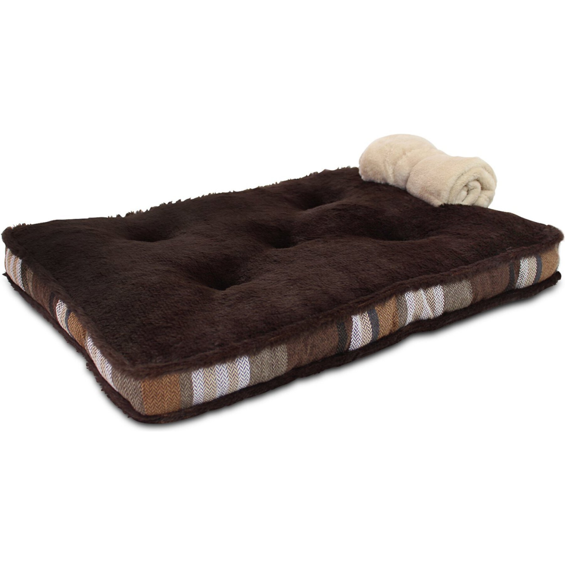 American Kennel Club AKC Blanket & Burlap Stripes Pillow Dog Bed American Kennel Club