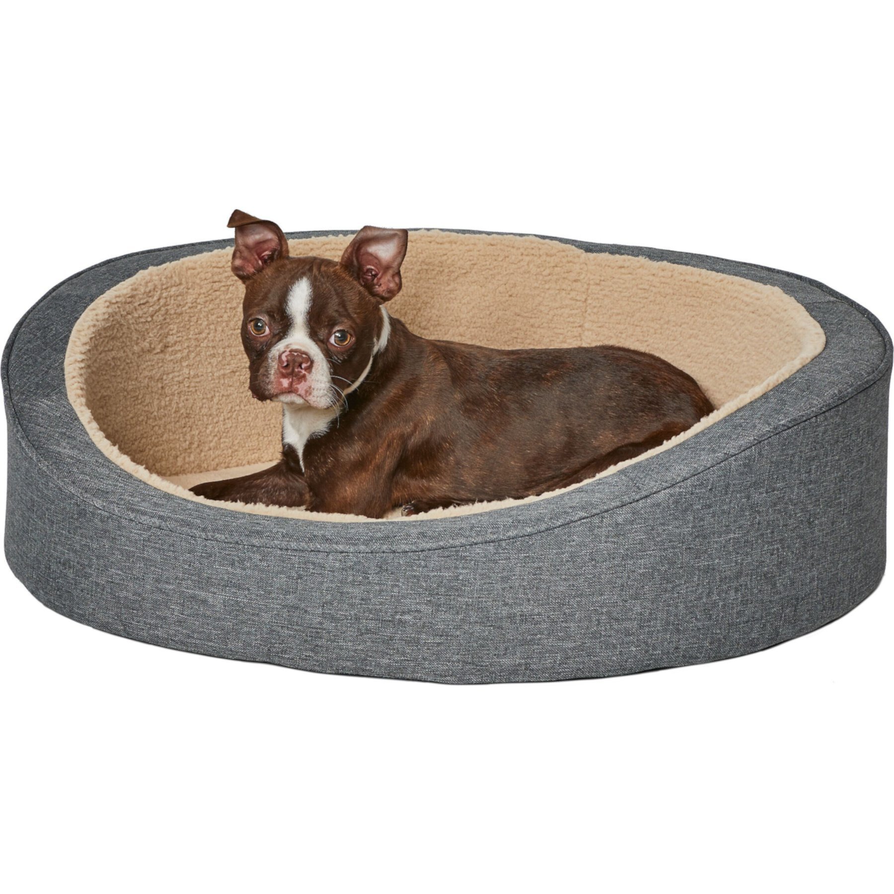 MidWest QuietTime Deluxe Hudson Bolster Cat & Dog Bed with Removable Cover Midwest