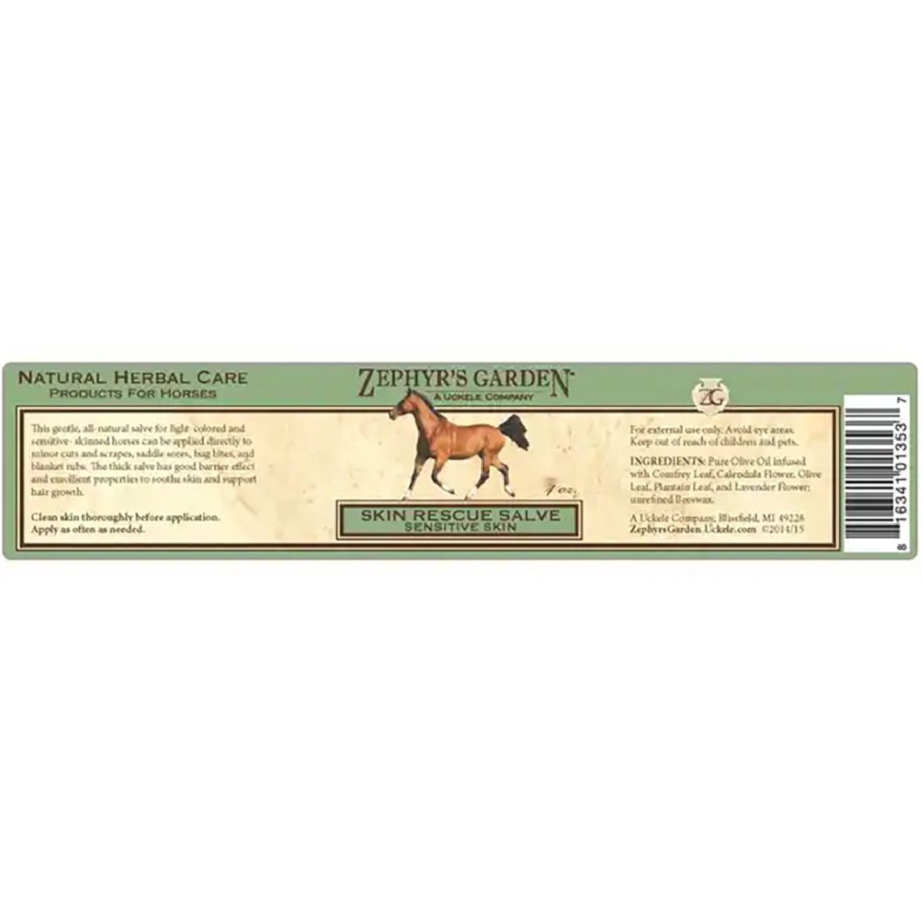 Uckele Zephyr’s Garden Skin Rescue Sensitive Skin Horse Treatment Uckele