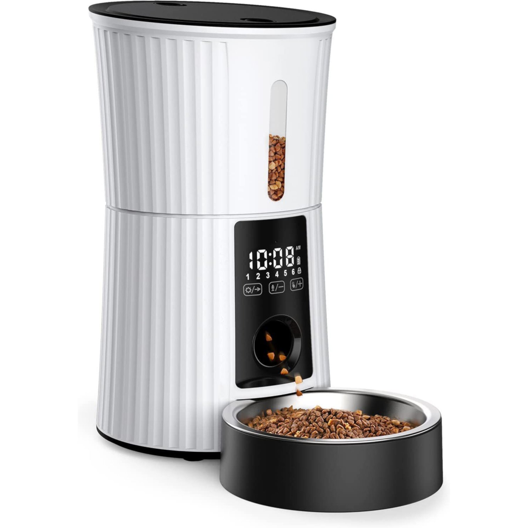 PATPET Timed Automatic Dog & Cat Feeder with 10s Voice Recorder, 4-L Patpet