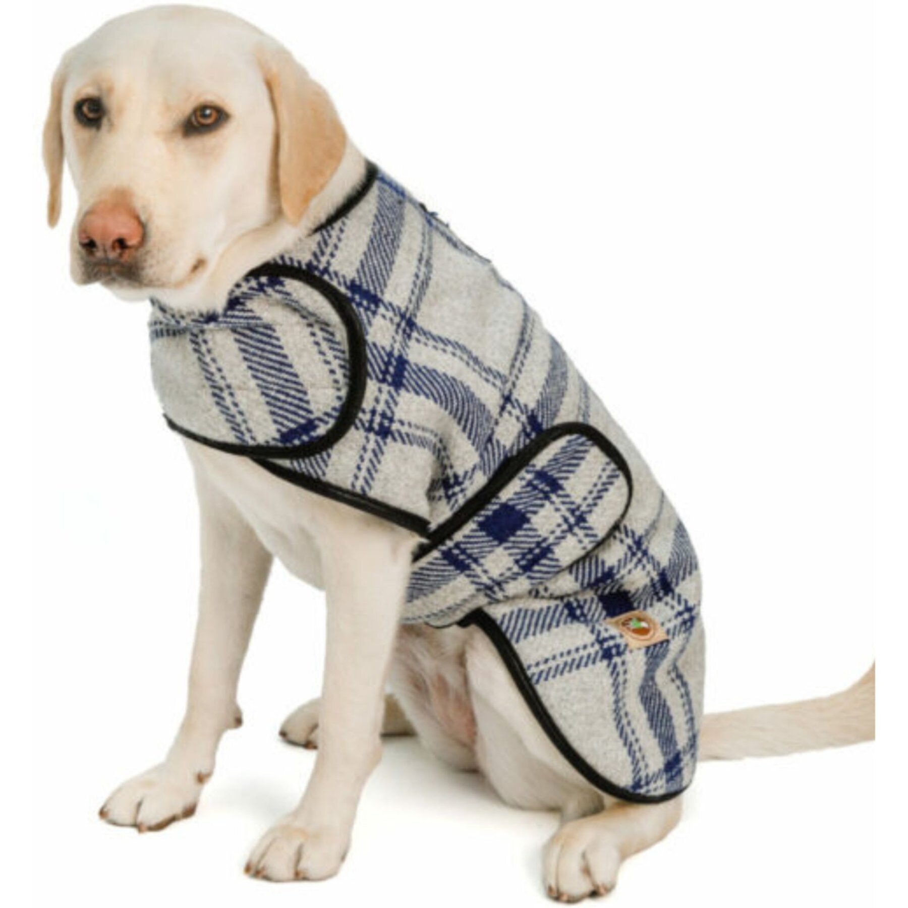 Chilly Dog Grey & Blue Plaid Dog & Cat Quilted Coat Chilly Dog