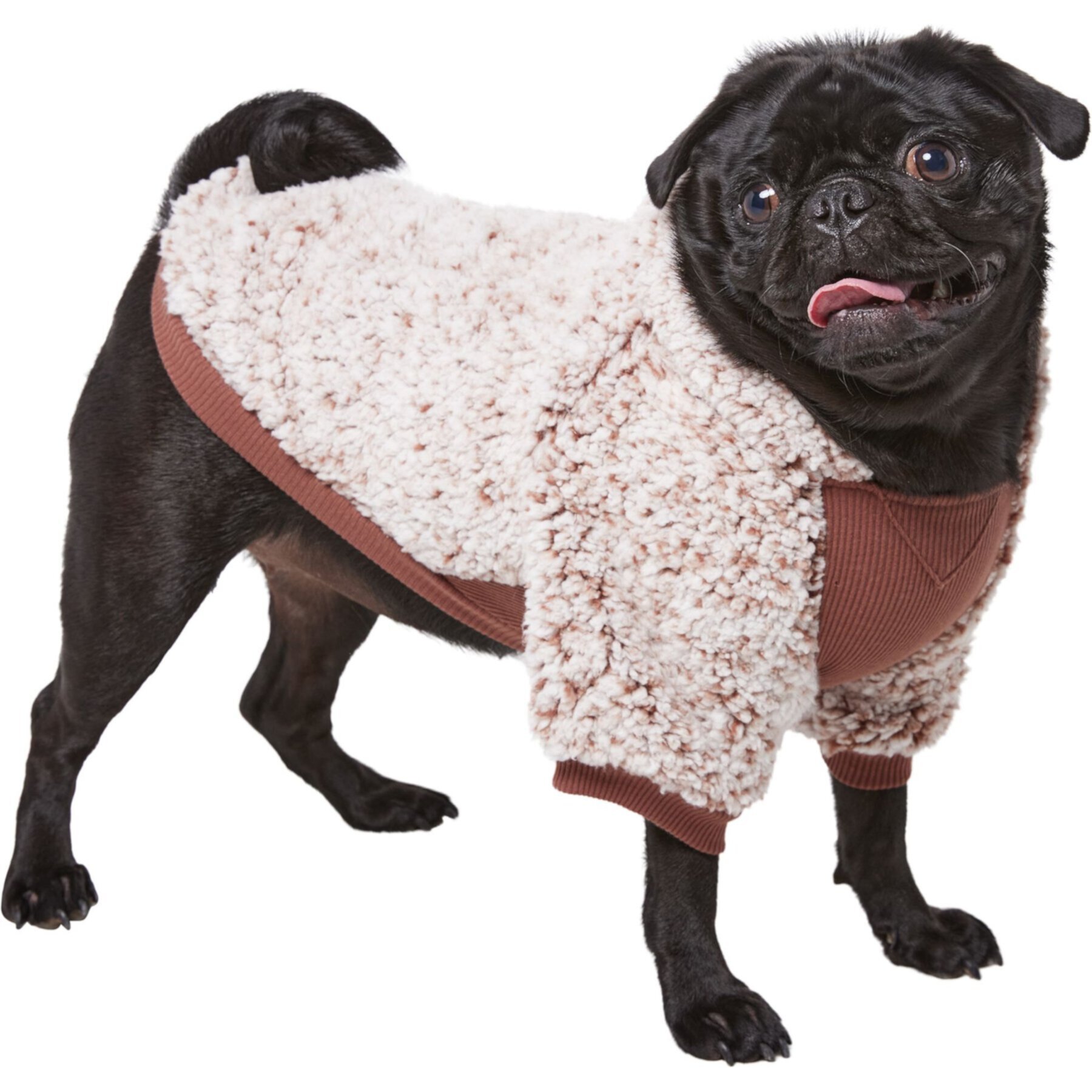 Frisco Textured Wubby 2-Tone Fleece Dog & Cat Hoodie Frisco