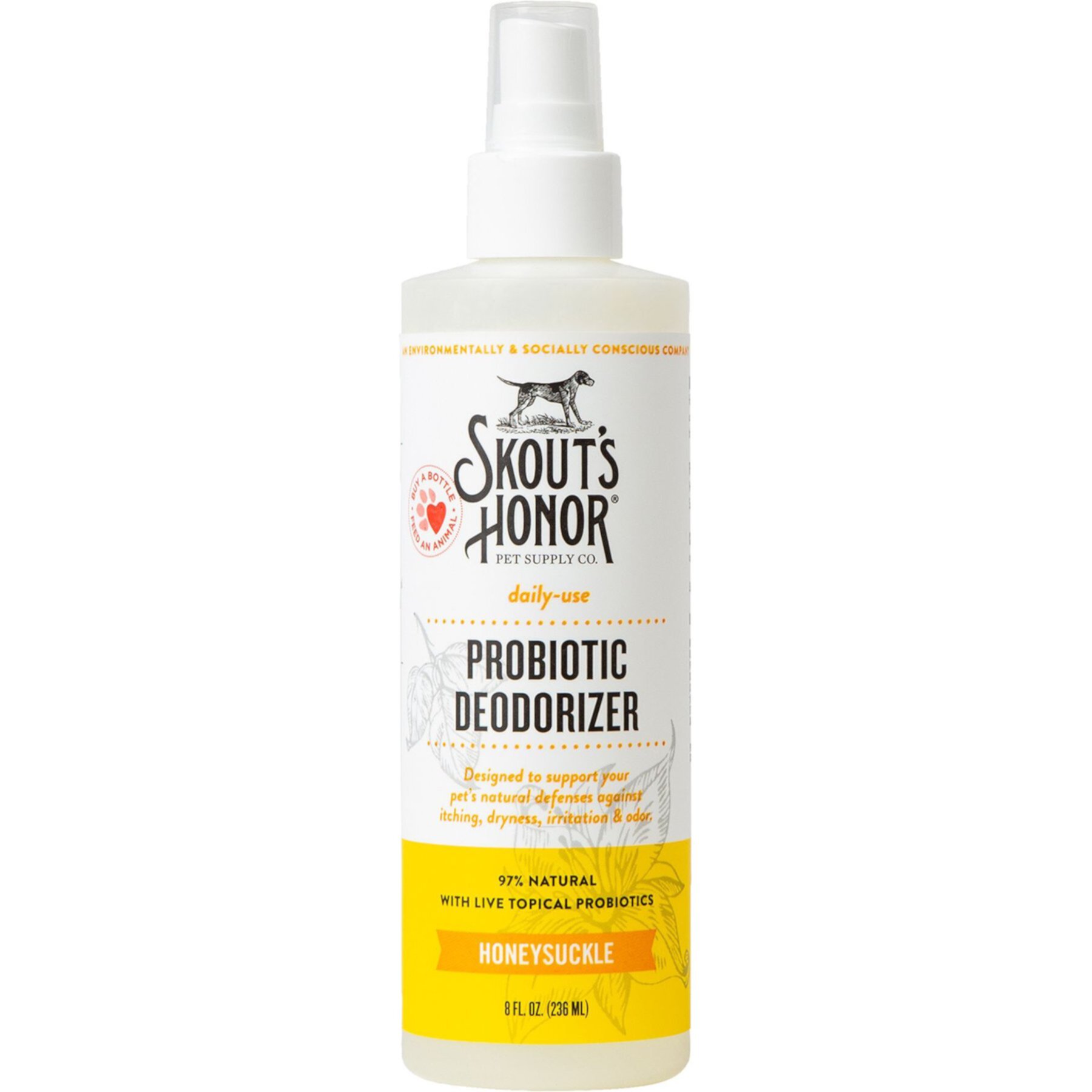 Skout's Honor Probiotic Honeysuckle Daily Use Pet Deodorizer Skout'S Honor