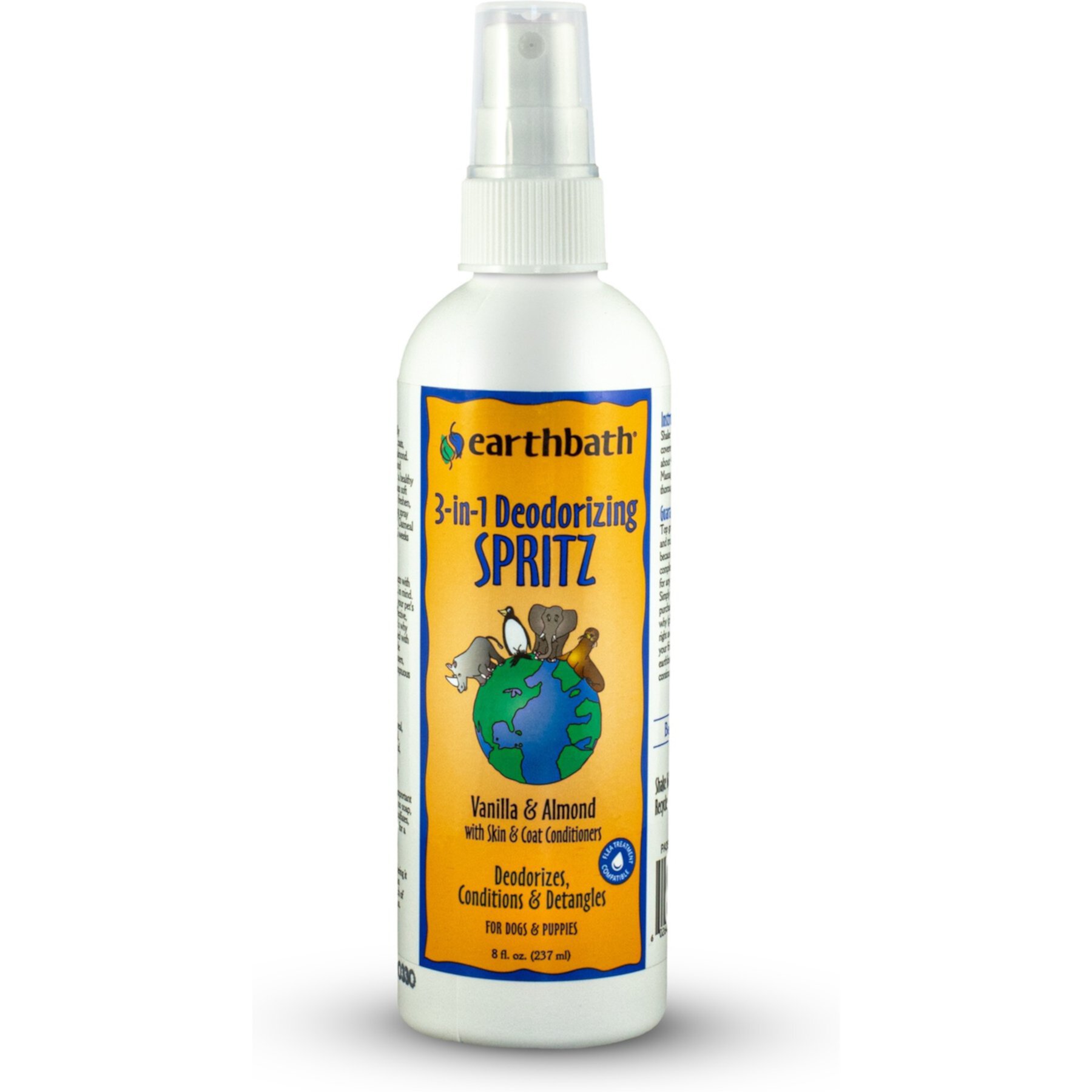 Earthbath 3-in-1 Deodorizing Vanilla Almond Spritz for Dogs earthbath