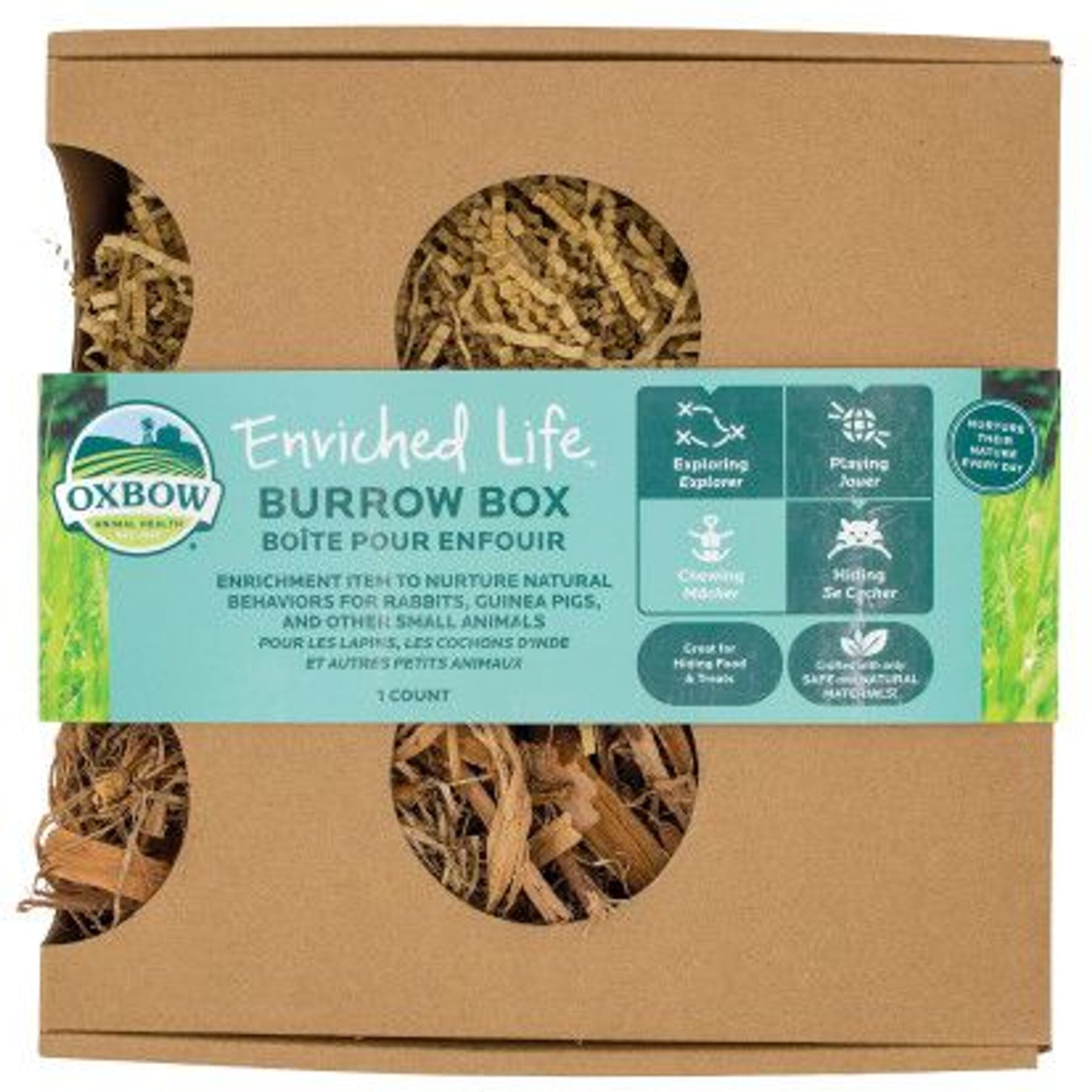 Oxbow Enriched Life Burrow Box Small Pet Toy Oxbow