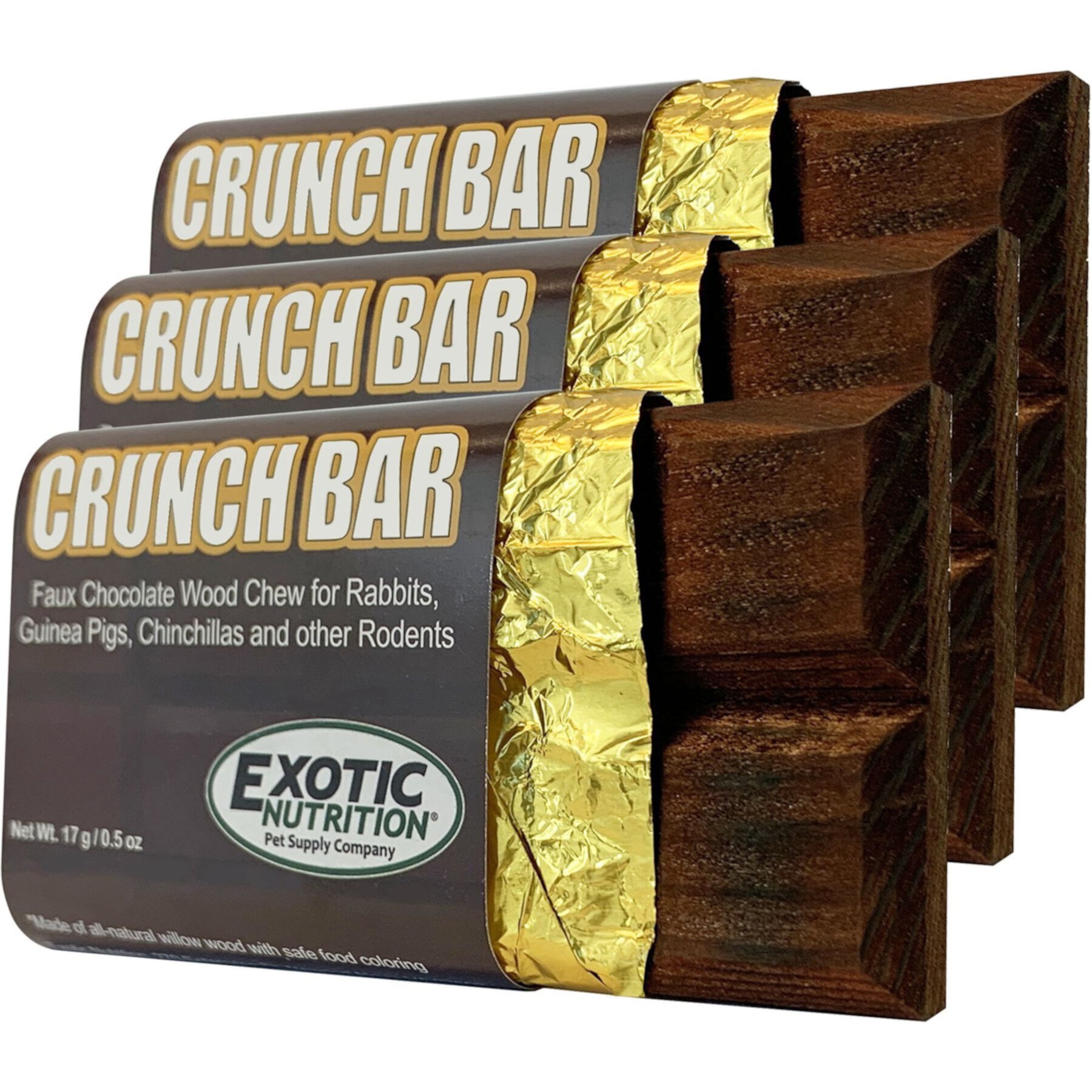 Exotic Nutrition Willow Crunch Bar Small Pet Chew Toy, 3 count Exotic Nutrition