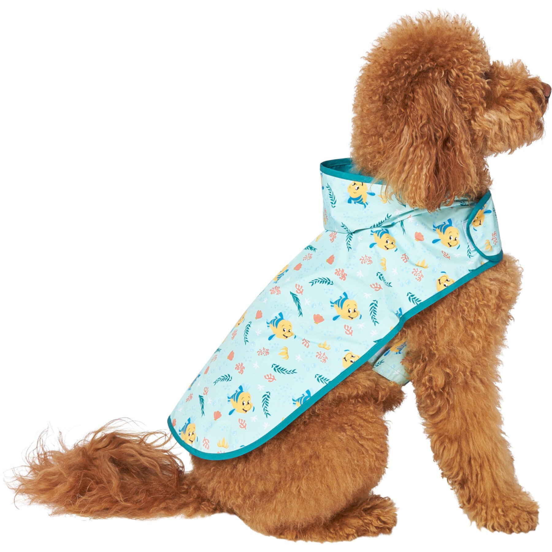 Disney Lightweight Flounder Print Dog & Cat Raincoat Disney