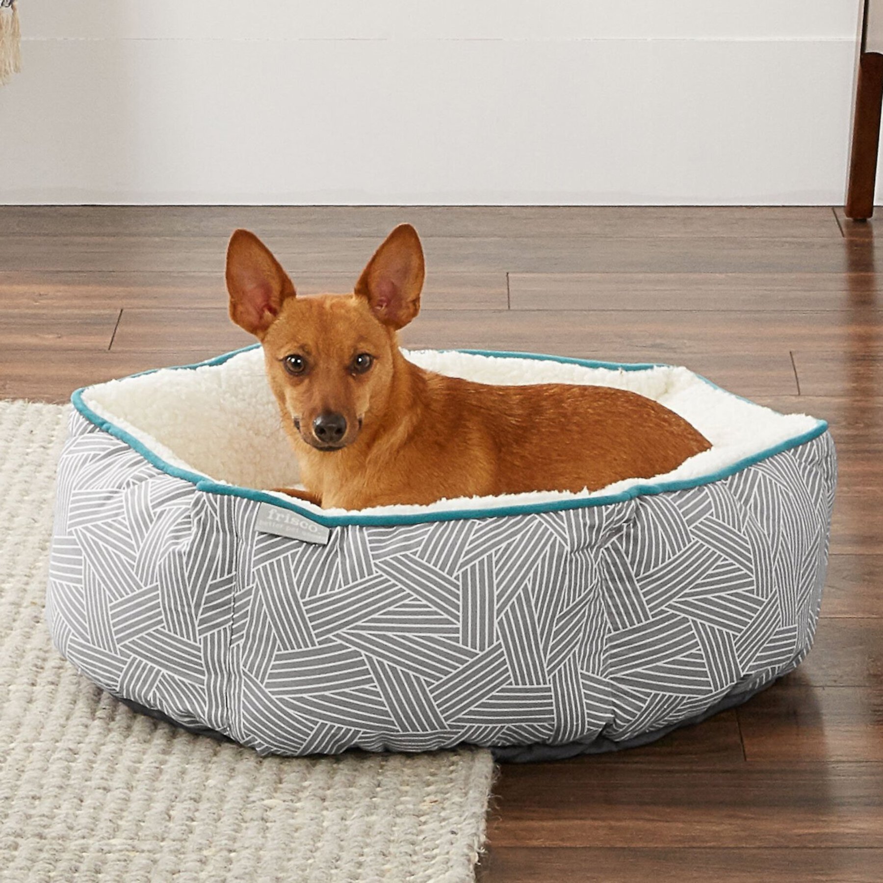 Frisco Sherpa Bolster Cat & Dog Bed Frisco