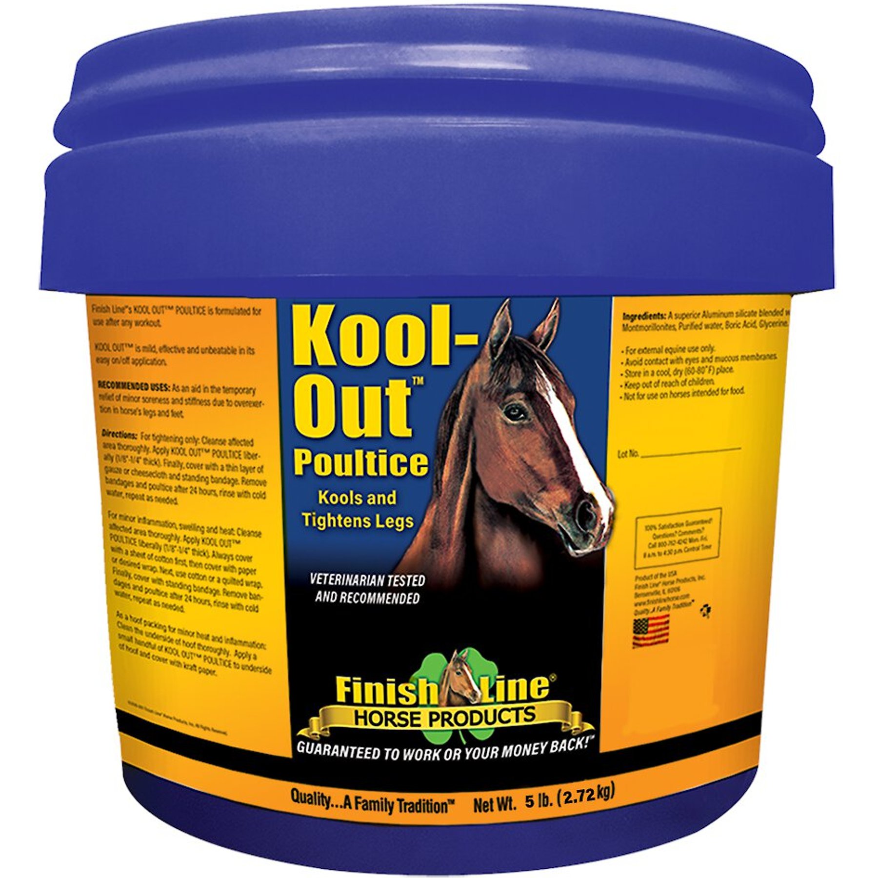 Finish Line Kool Out Sore Muscle & Joint Pain Relief Horse Poultice Finish Line