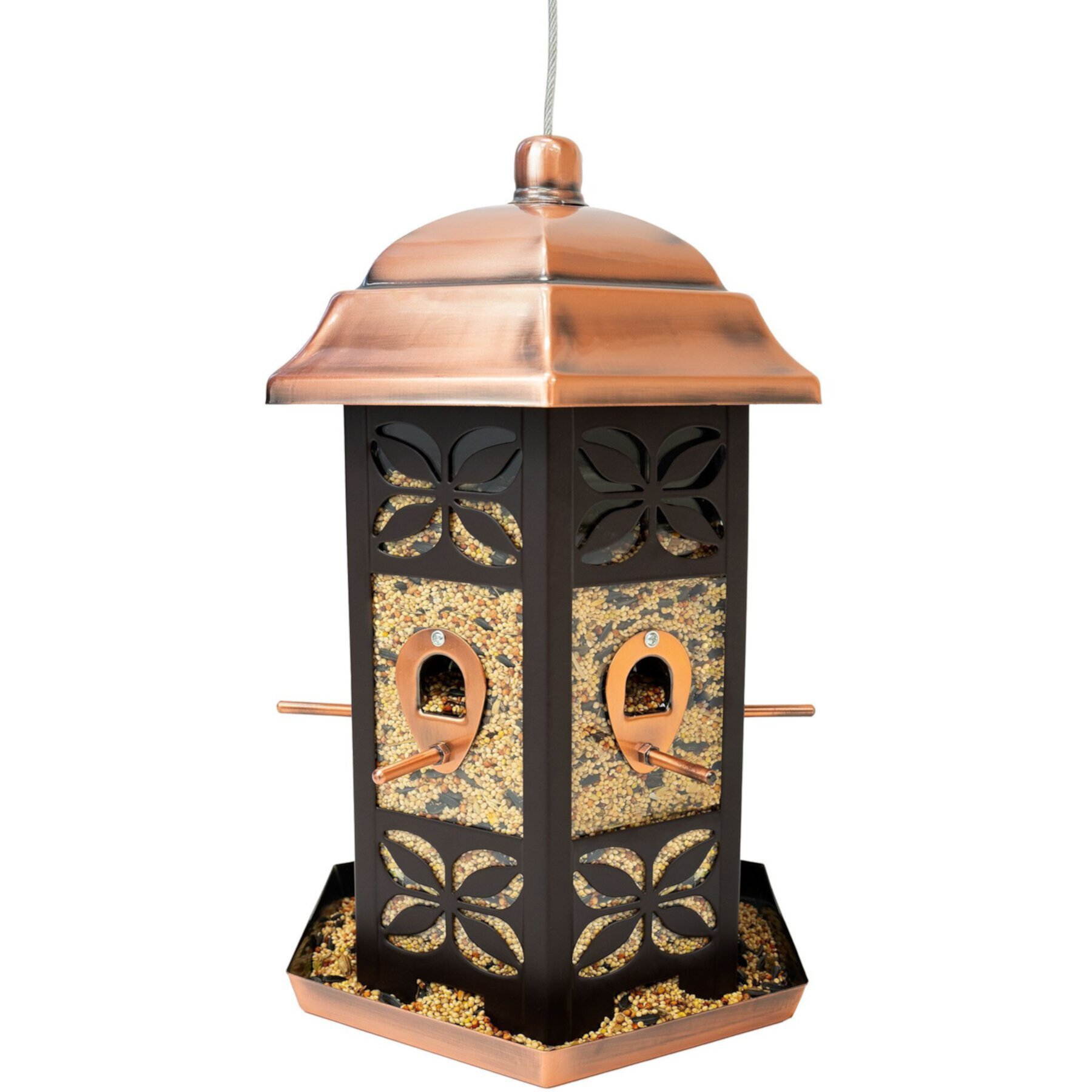 North States Hexagon Wild Bird Feeder, Copper North States