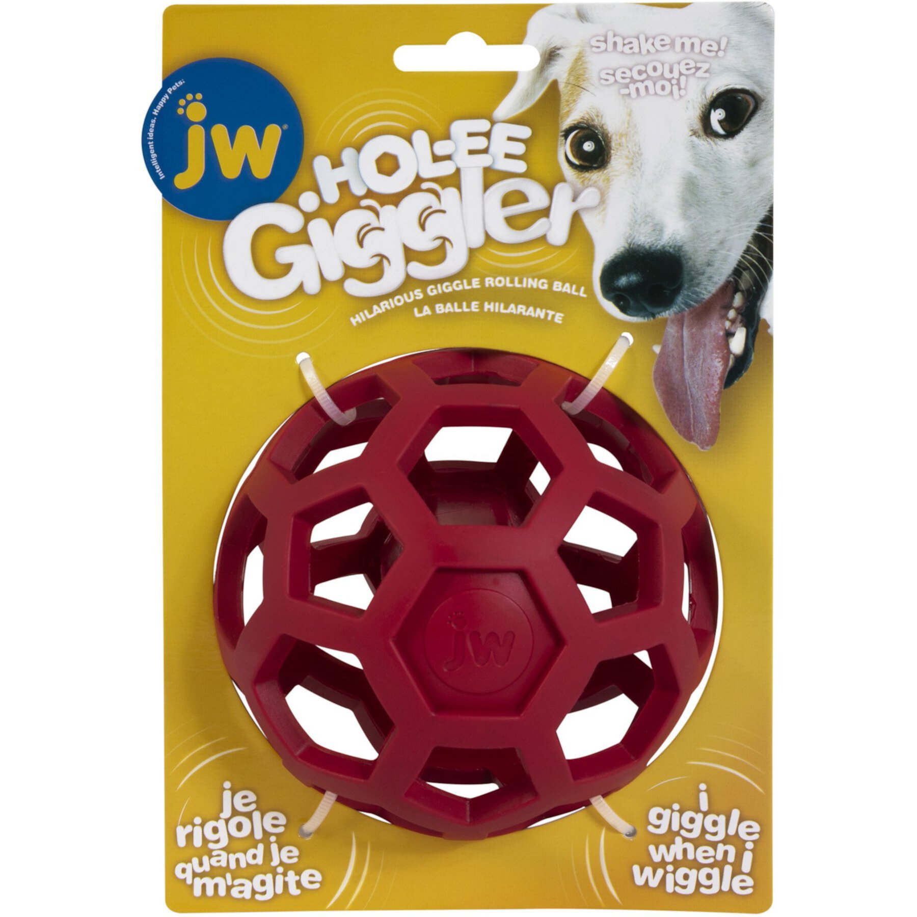 JW Pet Hol-ee Giggler Dog Toy, Red JW Pet