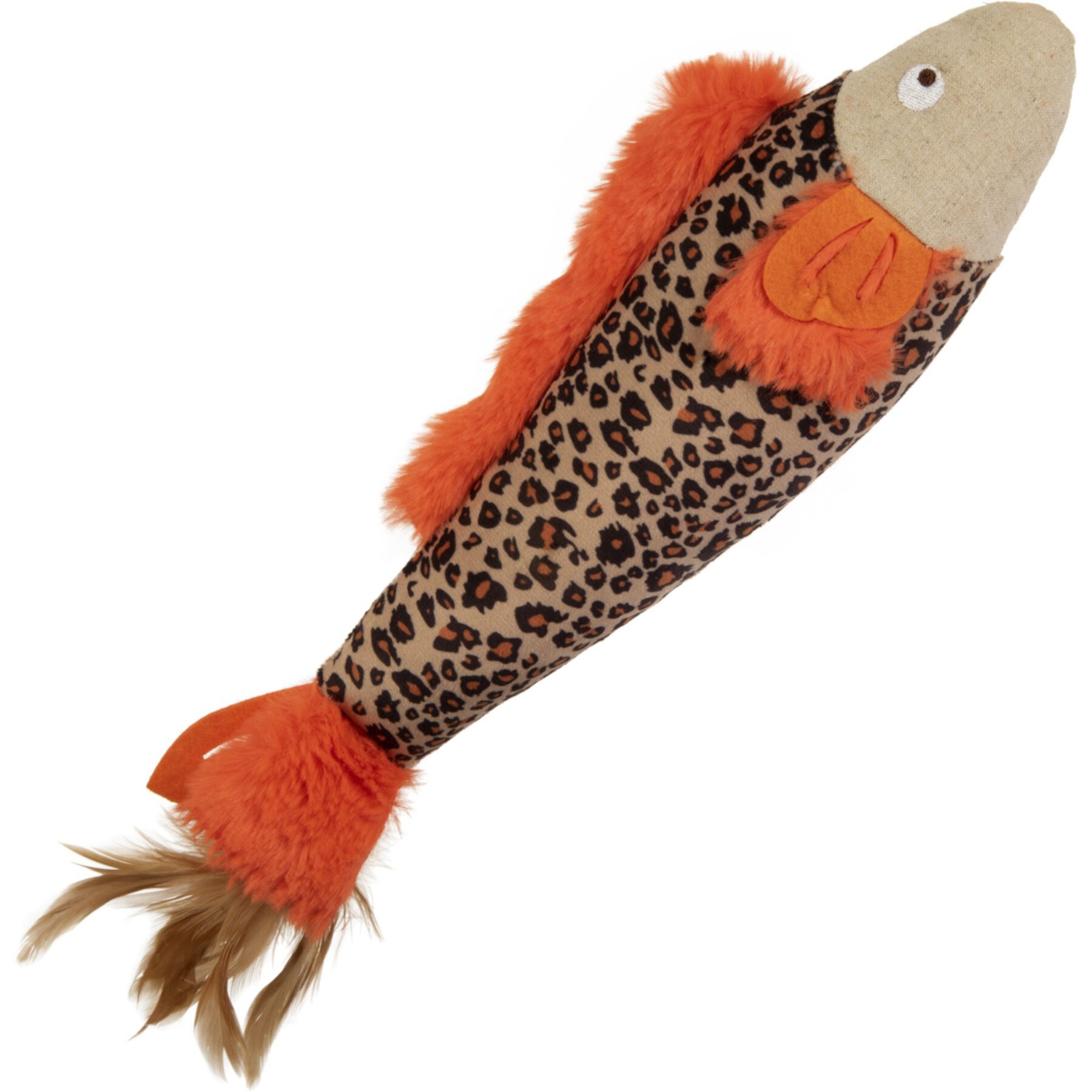 SmartyKat Instincts Fin Frenzy Crinkle Plush Kicker with HappyNip Silvervine & Catnip Cat Toy Smartykat