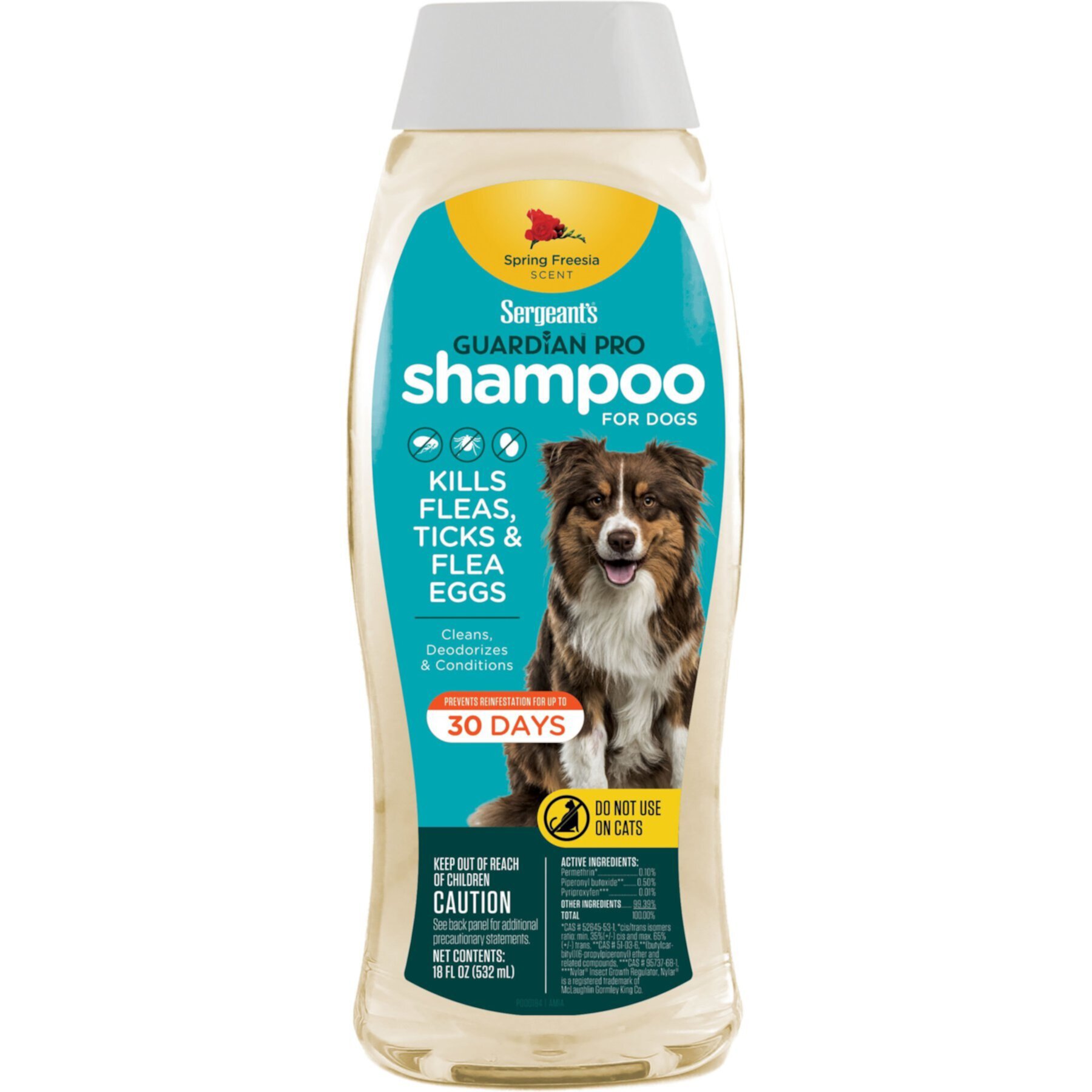 Sergeant's Guardian Spring Freesia Pro Flea & Tick Dog Shampoo Sergeant'S