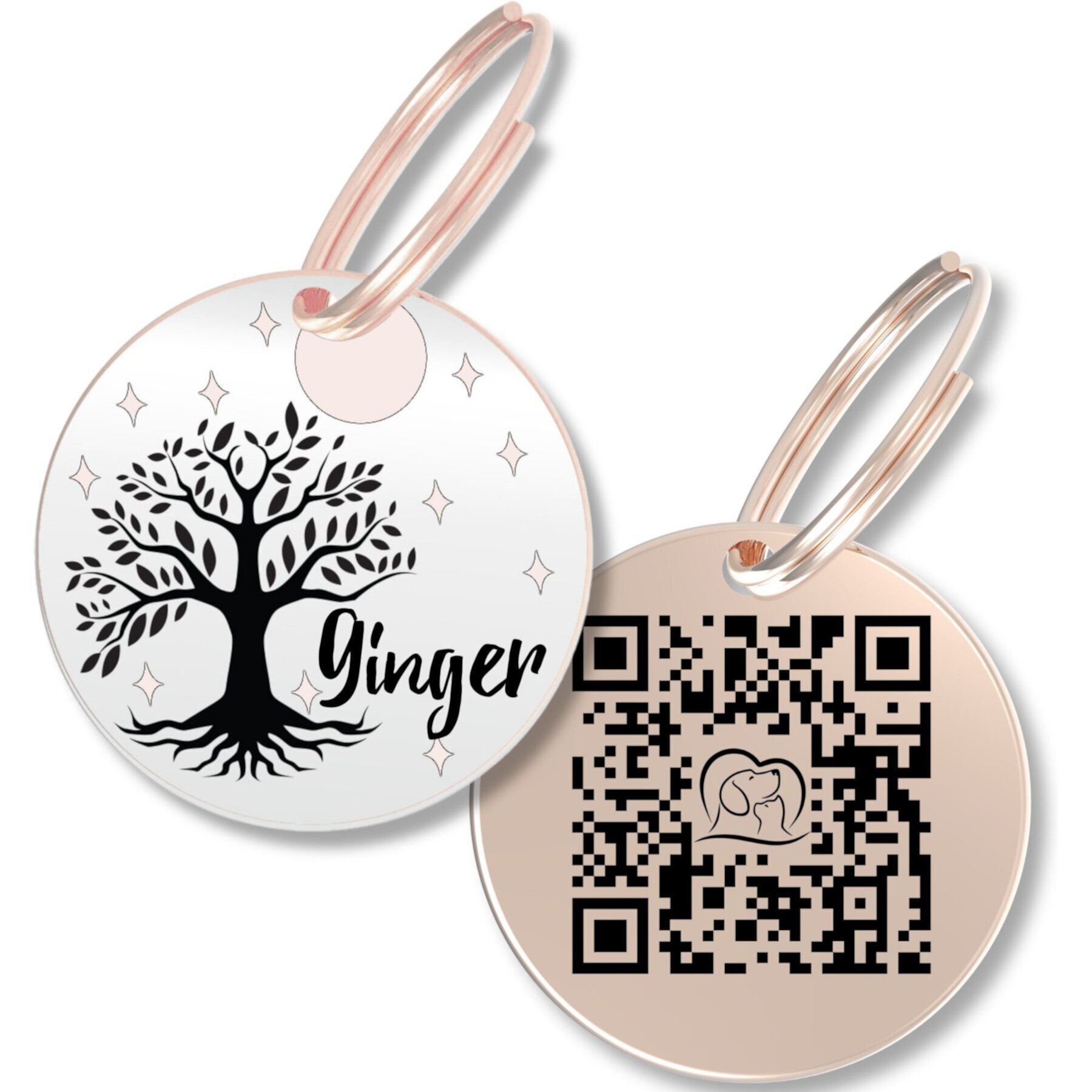 PawFurEver Personalized Engraved with QR Code Dog & Cat Tag PawFurEver